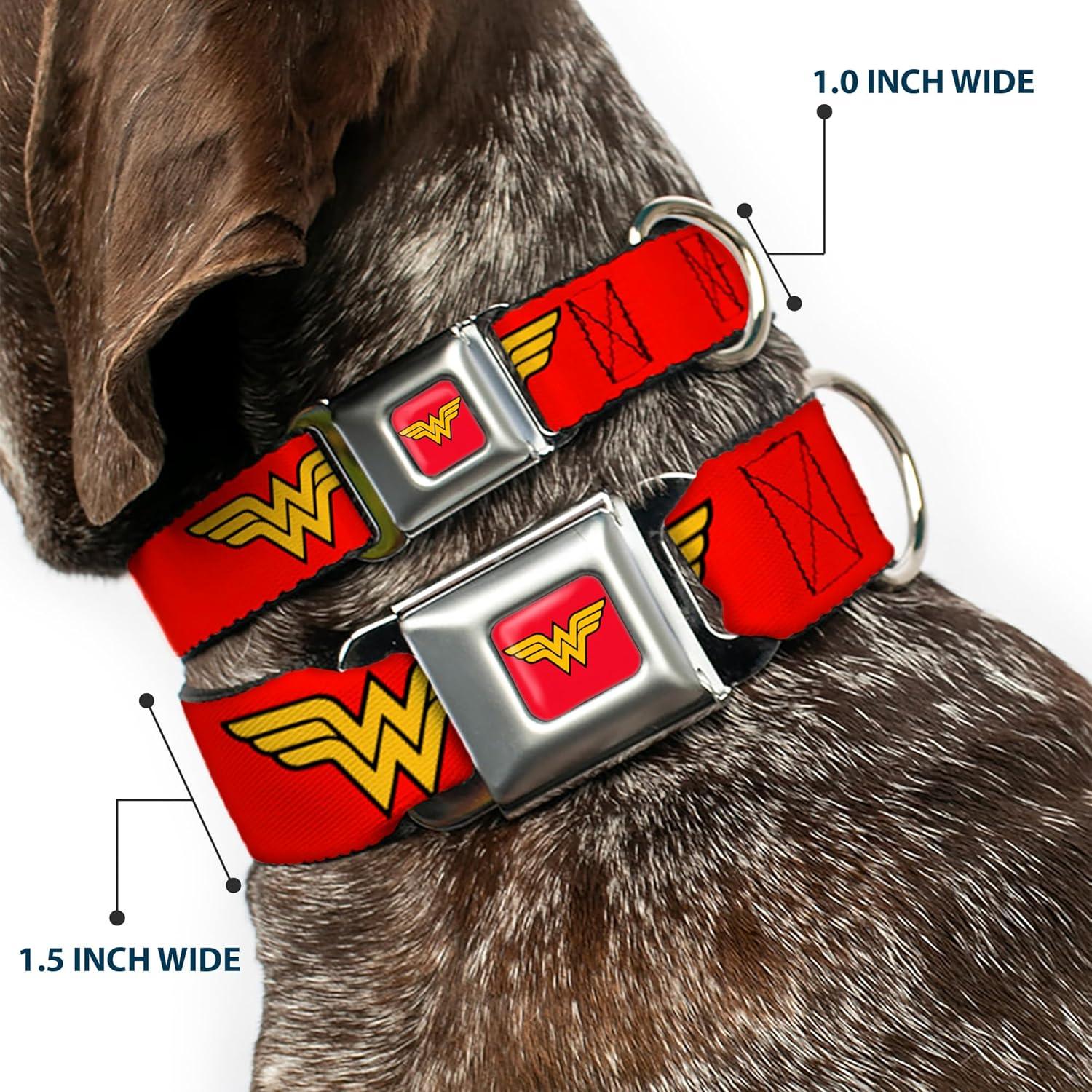 Collar de Perro Buckle-Down Wonder Woman Rojo 23-38 cm