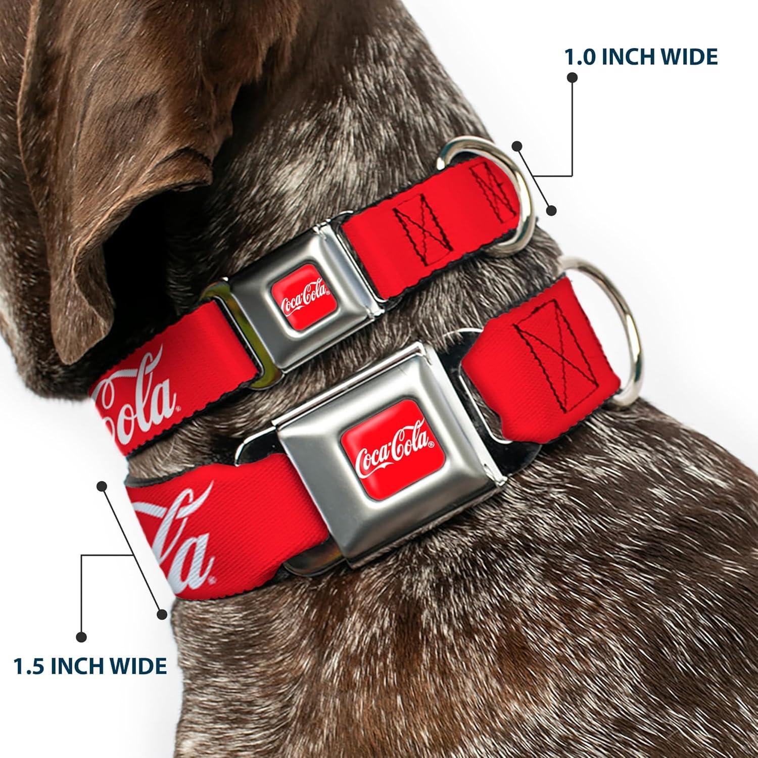 Collar para Perro Coca-Cola con Hebilla de Seguridad 38-61 cm