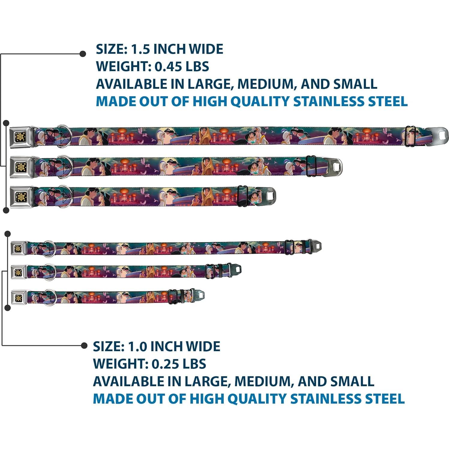 Collar de Perro Buckle-Down Disney Aladino y Jasmine 45-81 cm