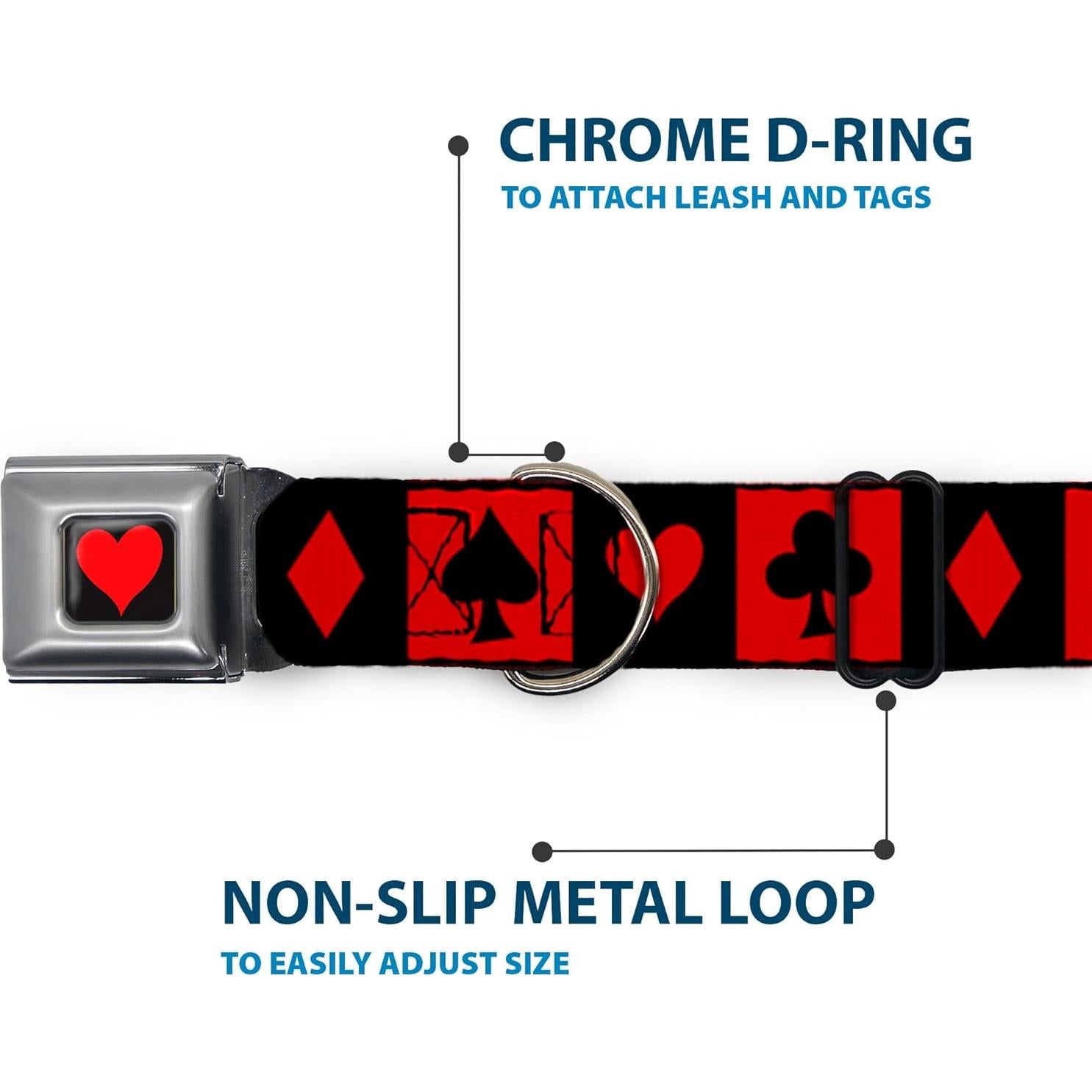 Collar para Perro Disney Buckle-Down 40.6-58.4 cm Rojo Negro