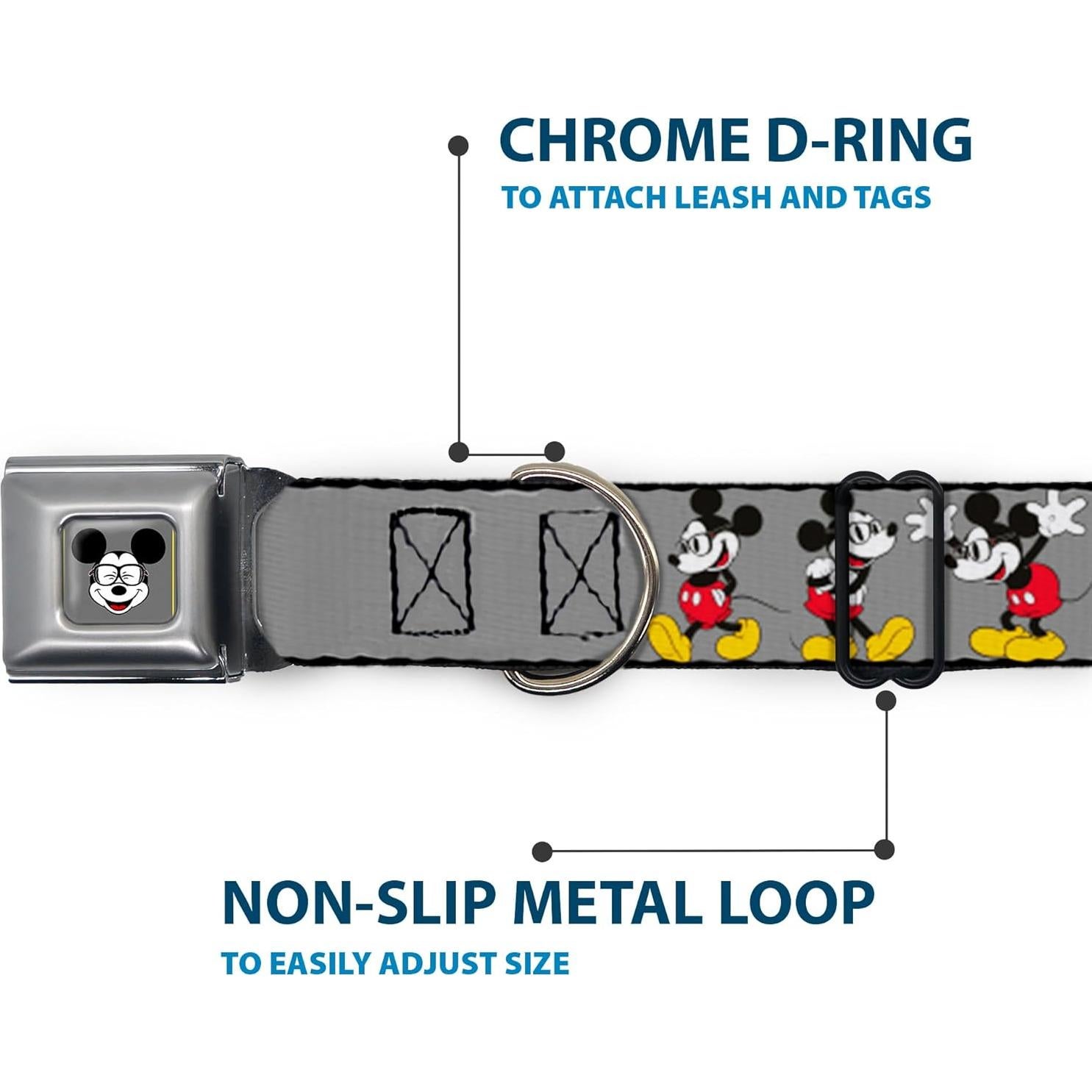 Collar para Perro Buckle-Down Mickey Mouse 2.54 cm Ajustable