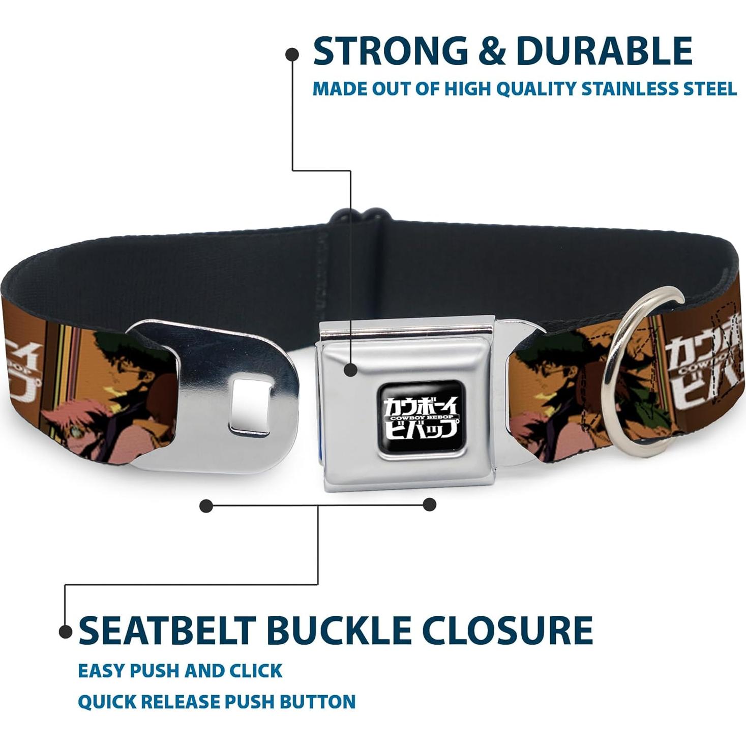 Collar para Perros Crunchyroll con Hebilla de Seguridad 40.64-58.42 cm