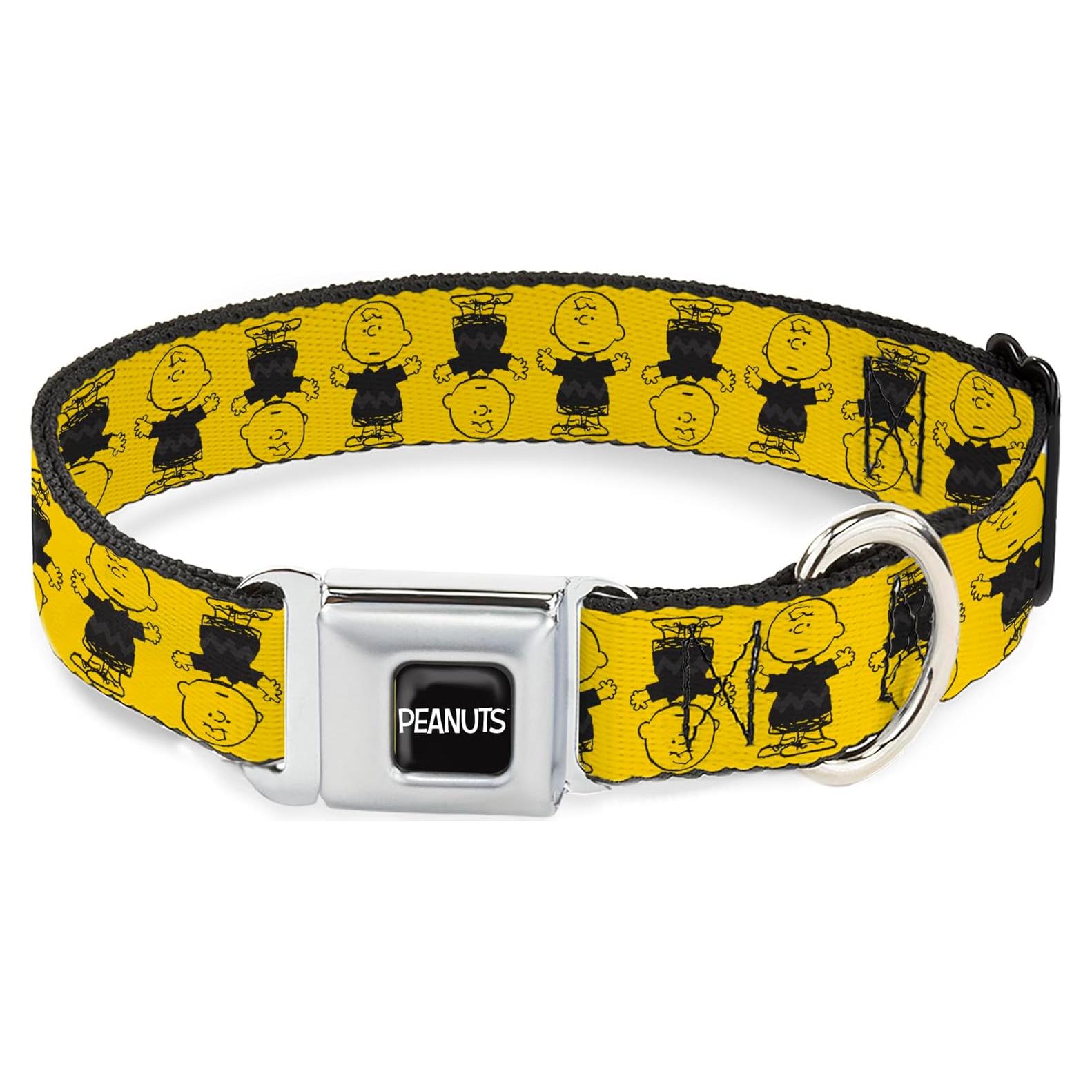 Collar para Perros Peanuts Buckle-Down 20-31" Amarillo y Negro