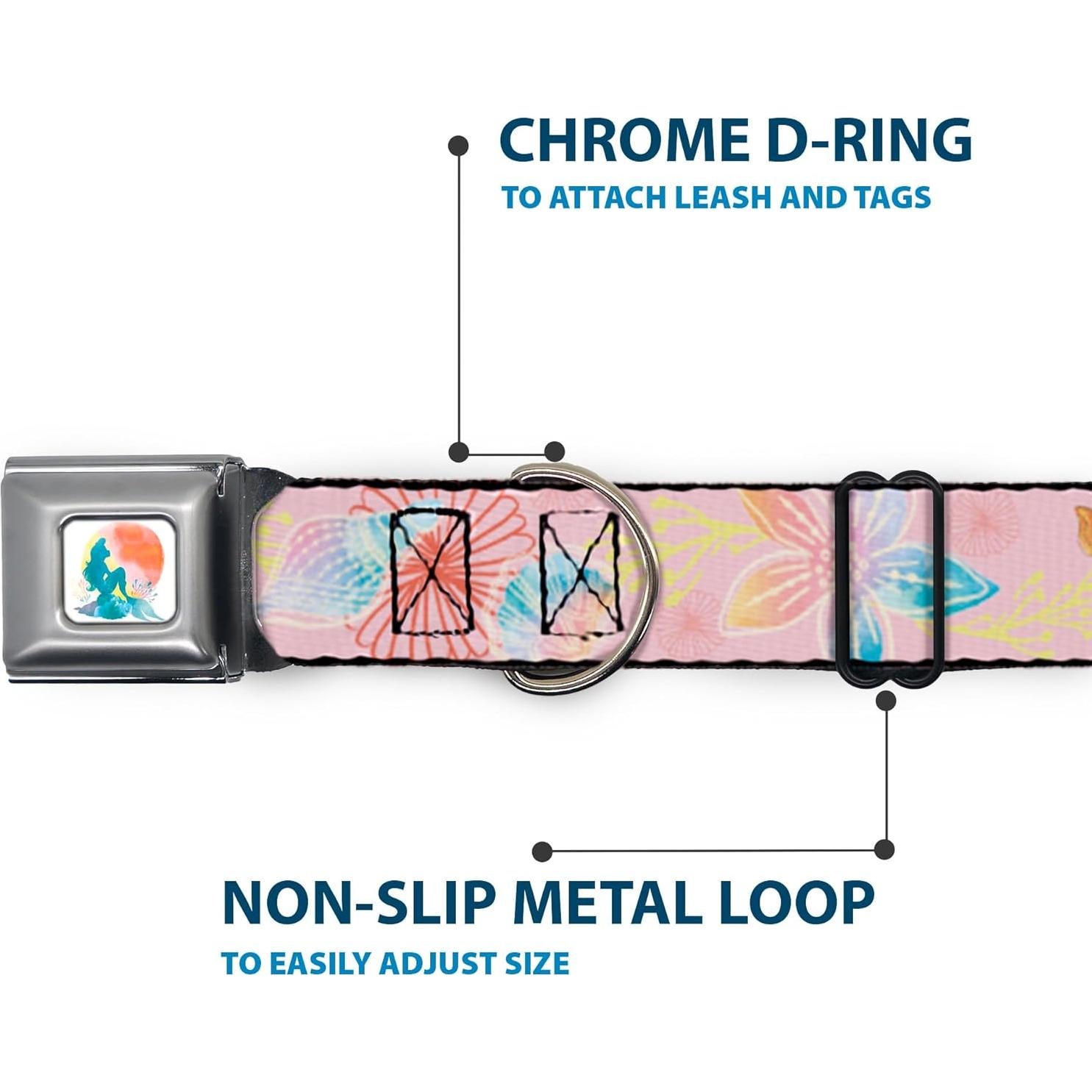 Collar para Perros Disney Buckle-Down La Sirenita 16-23"