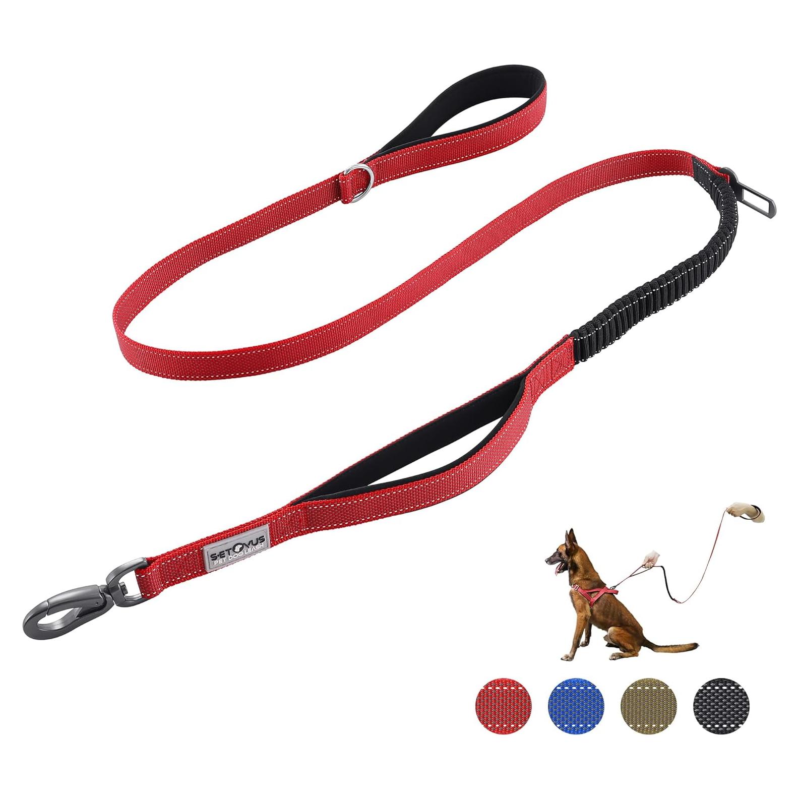 Correa Táctica para Perros S-ETOVUS 6FT Bungee Doble Mango
