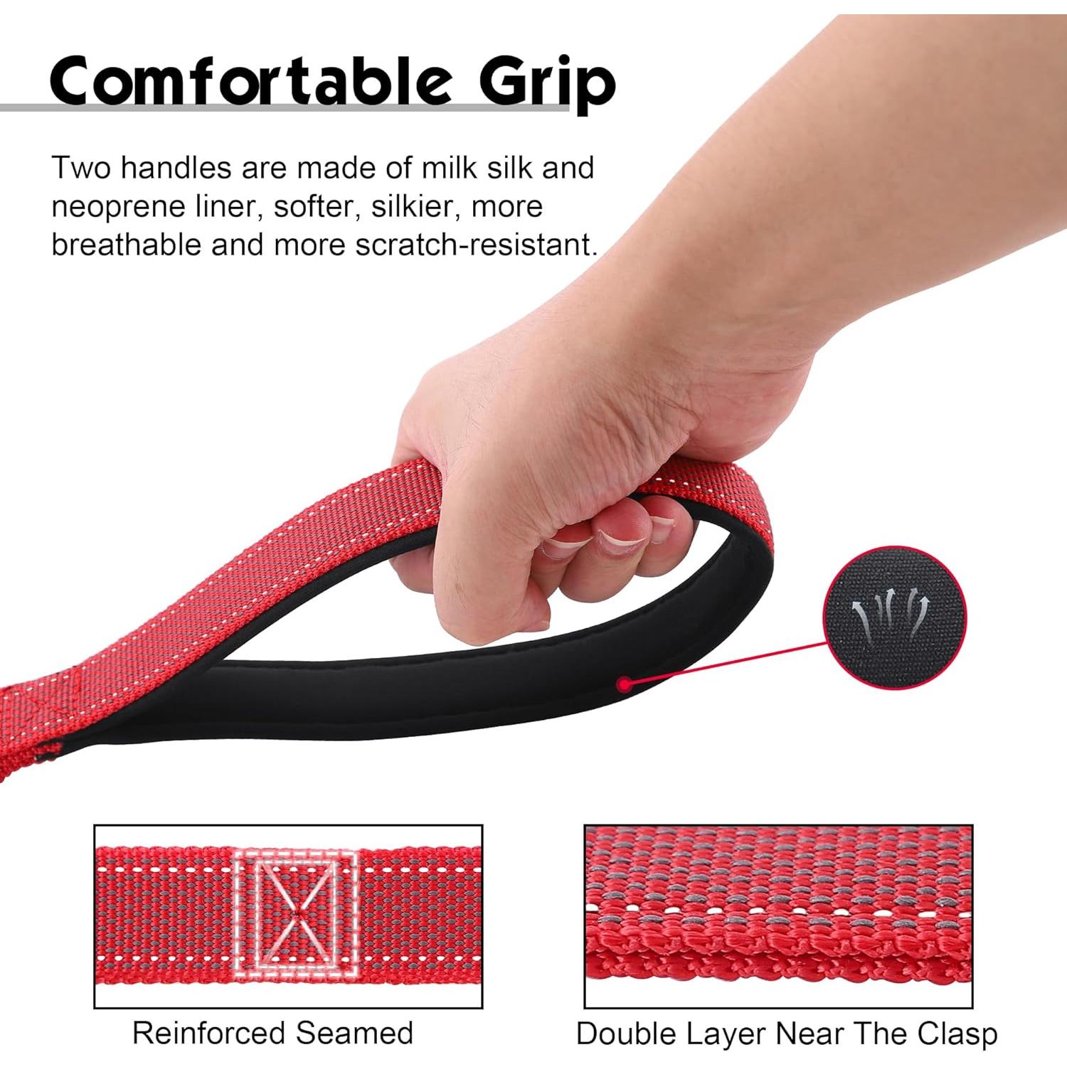 Correa Táctica para Perros S-ETOVUS 6FT Bungee Doble Mango