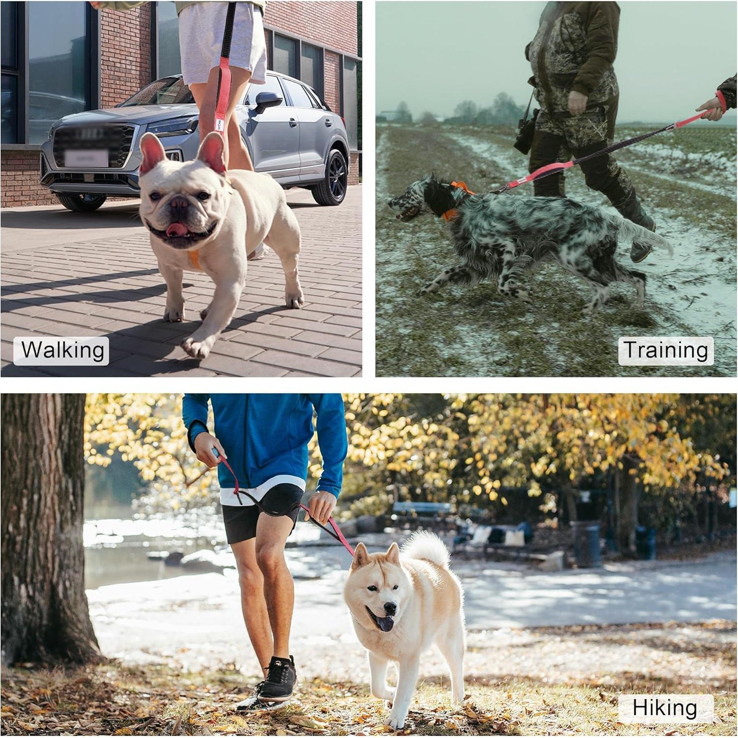 Correa Táctica para Perros S-ETOVUS 6FT Bungee Doble Mango