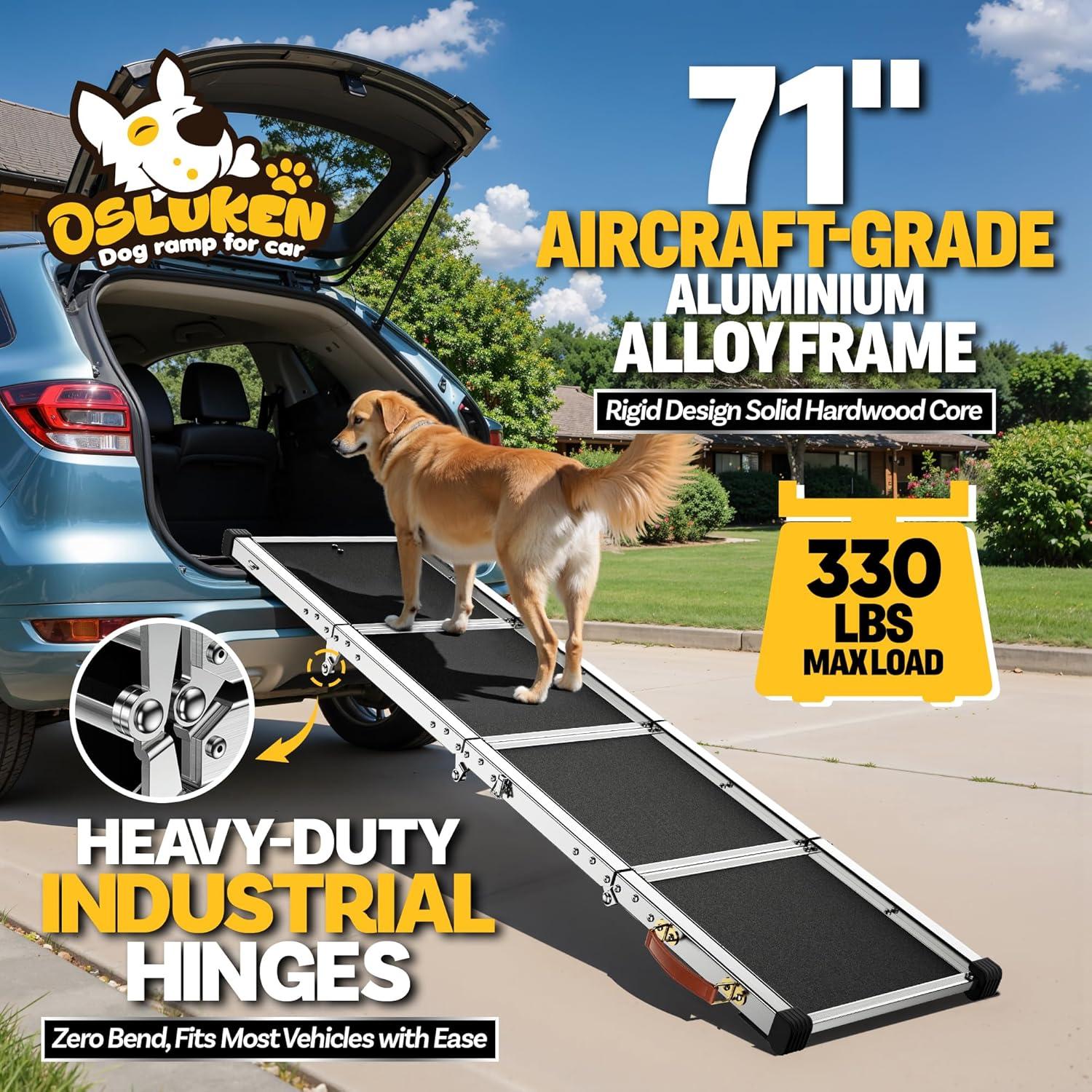 Rampa Plegable para Perros Tsukiko 180 cm Antideslizante 150 kg