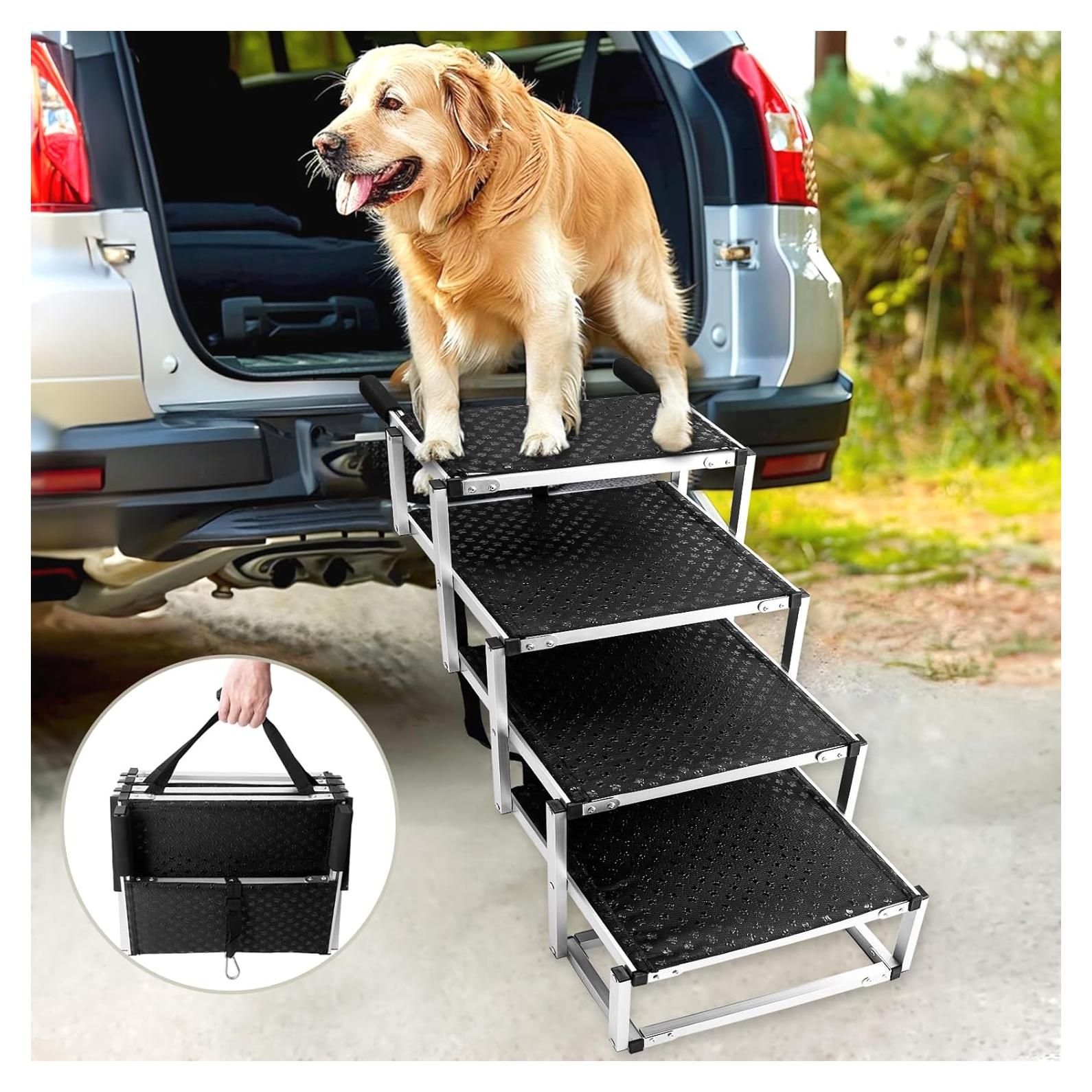 Escaleras Plegables para Perros 9TH SHOP - Antideslizantes 4 Escalones