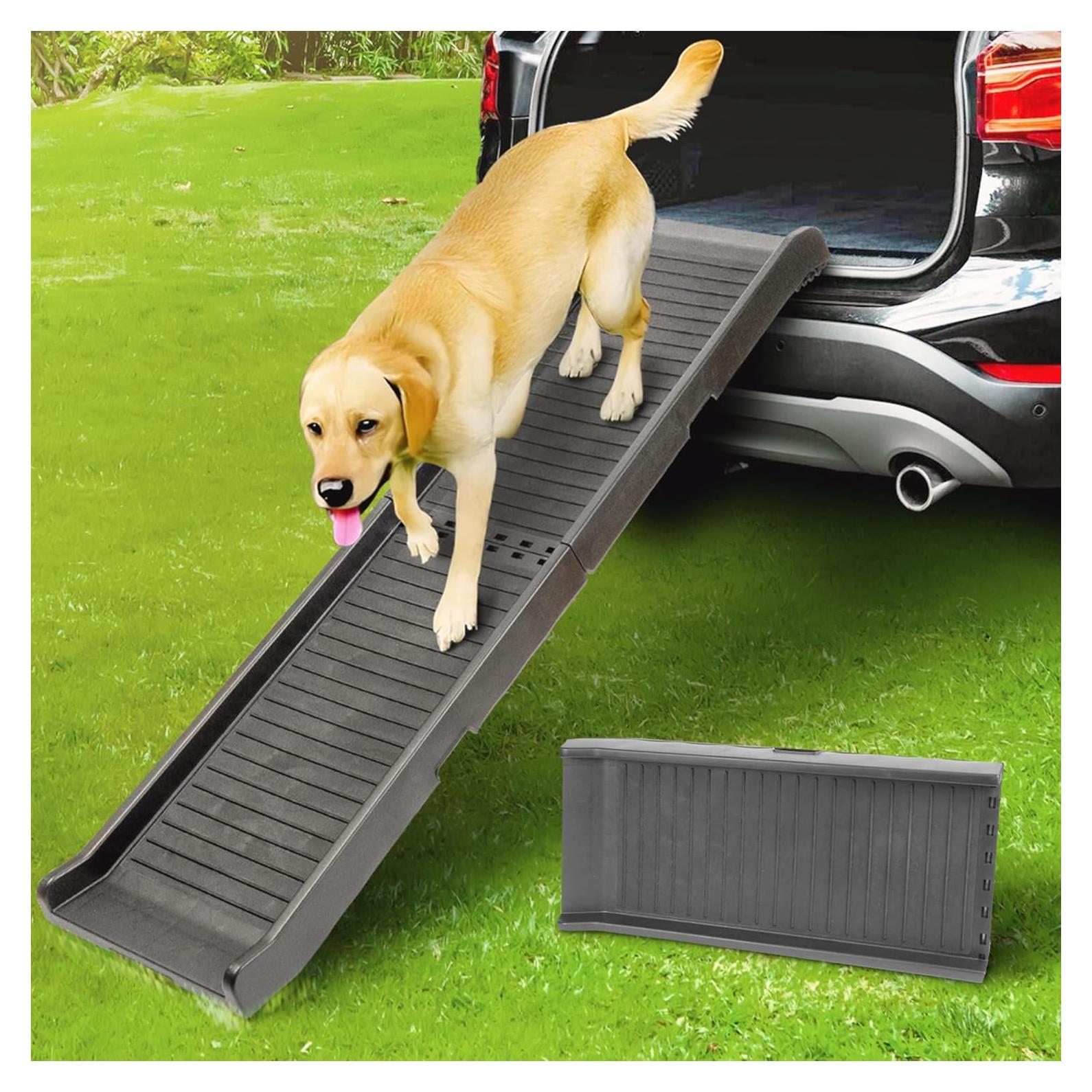 Rampa para Perros PRIORPET 174 cm Antideslizante 136 kg Negra