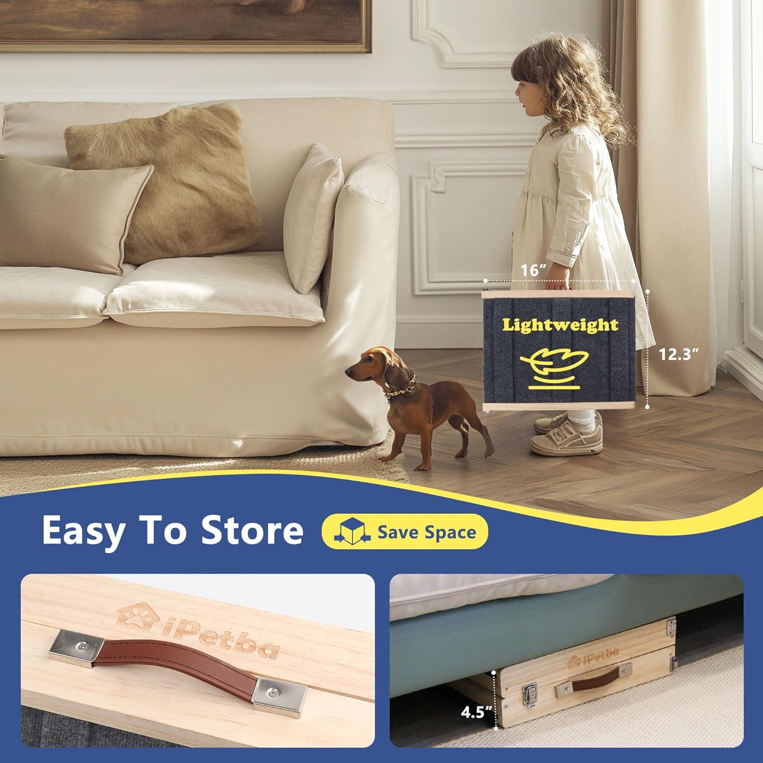 Rampa Plegable para Perros iPetba Ajustable 53.5 cm 16 kg