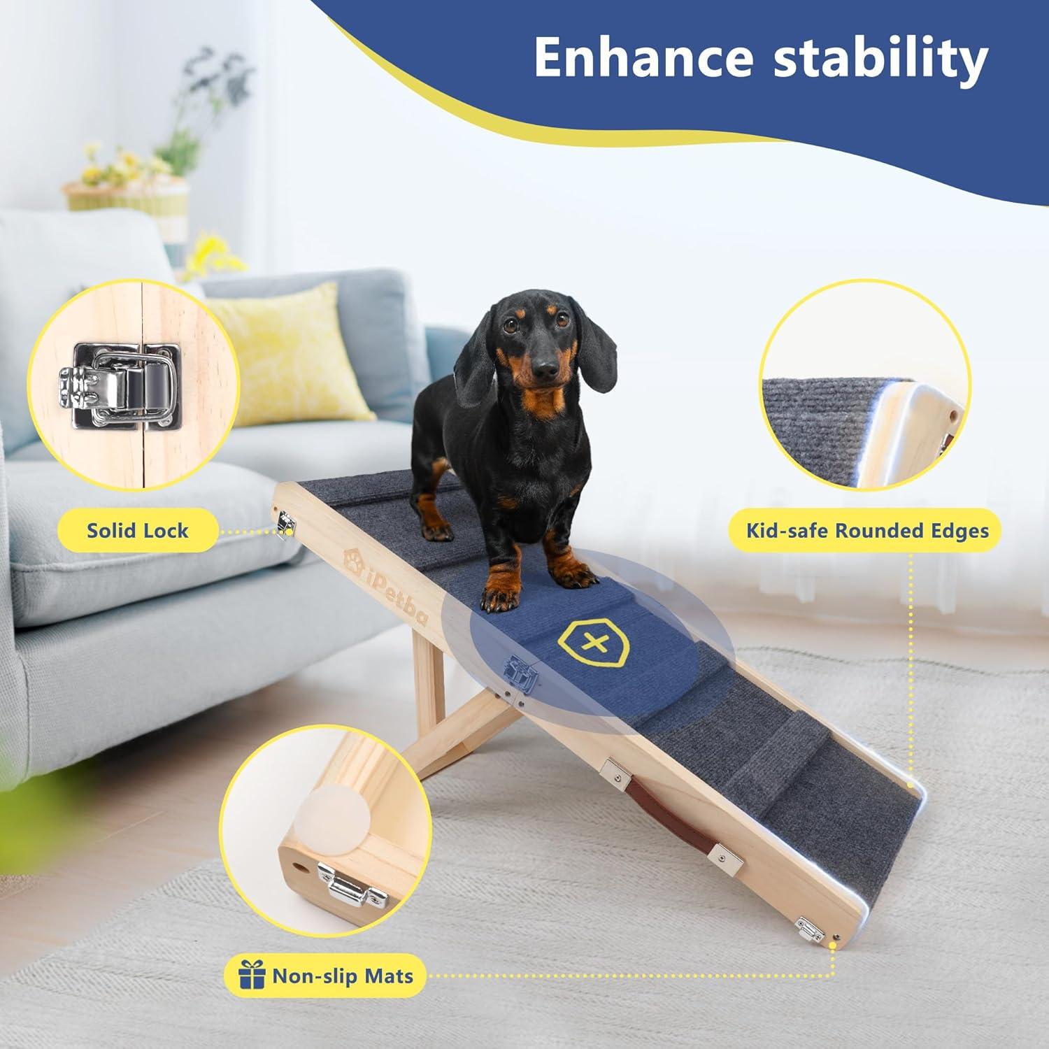 Rampa Plegable para Perros iPetba Ajustable 53.5 cm 16 kg