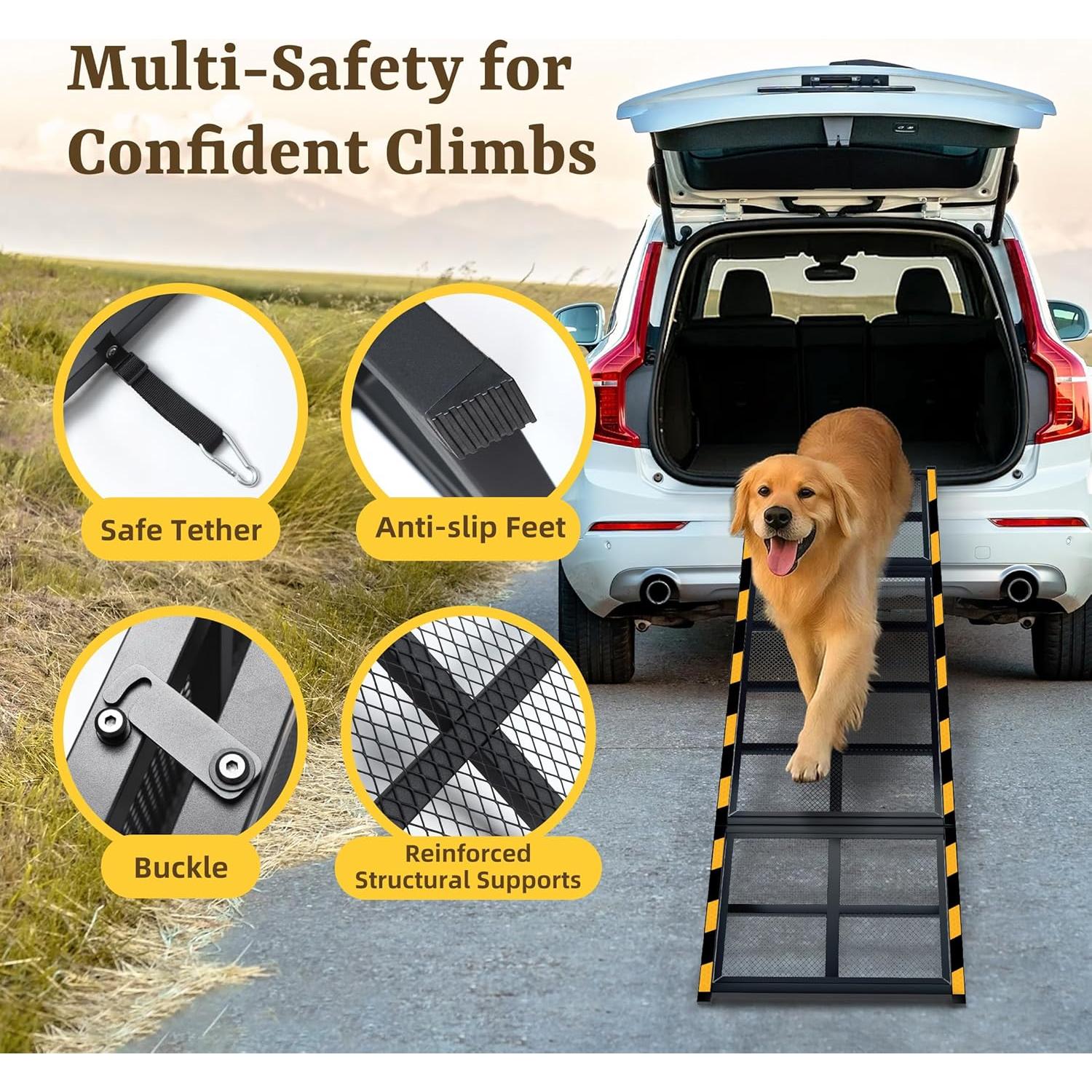 Rampa Plegable para Perros IPETBA 75" Antideslizante 181kg