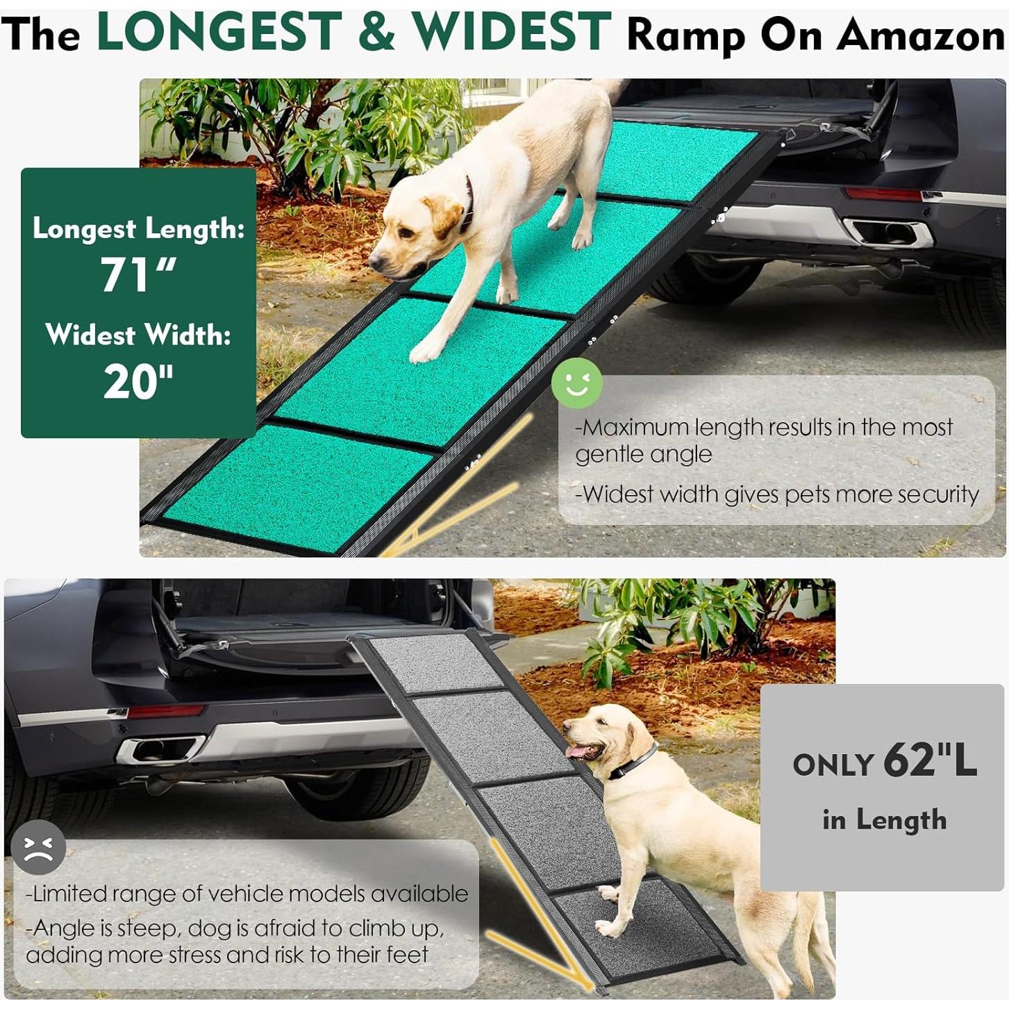 Rampa para perros Furggis 180 cm antideslizante plegable