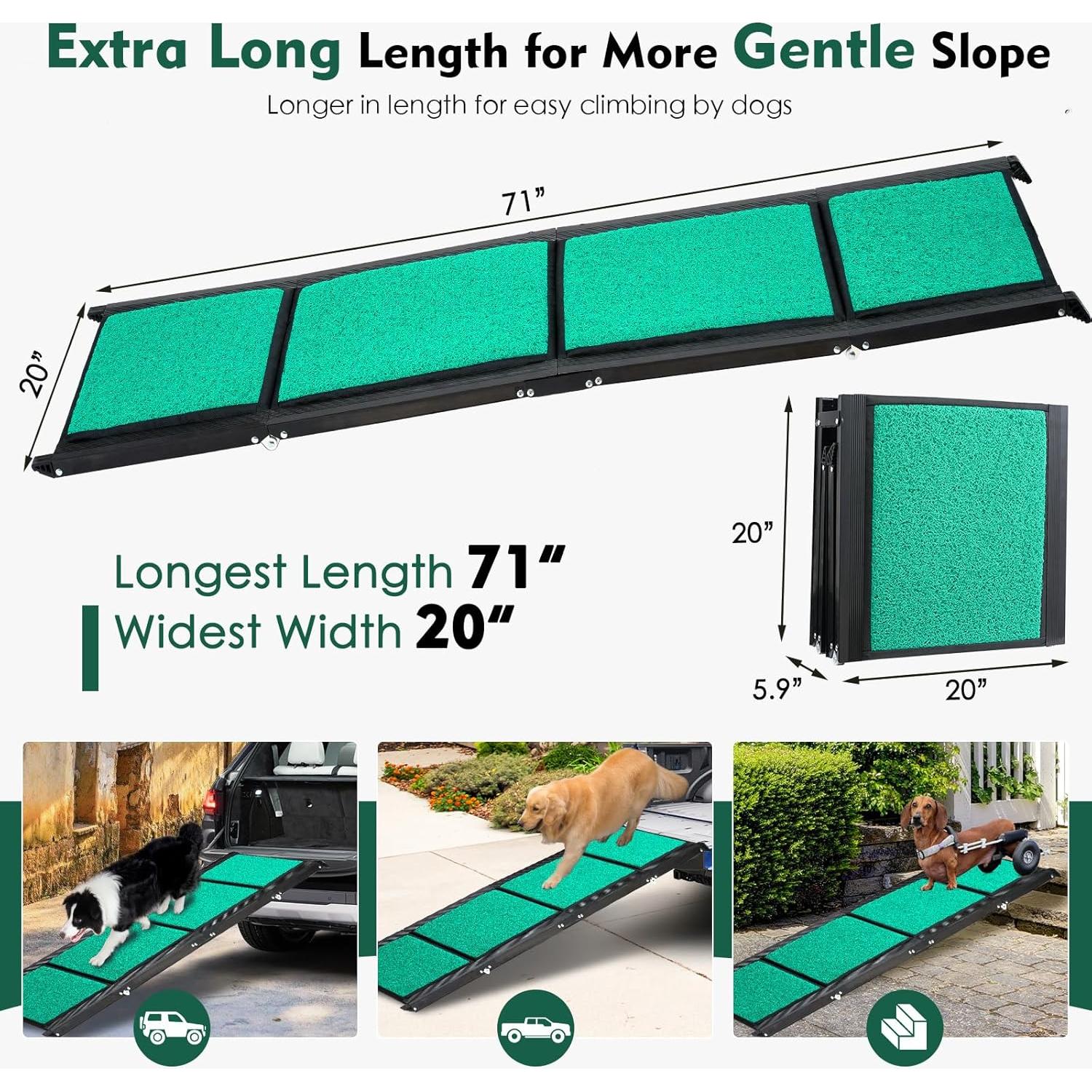 Rampa para perros Furggis 180 cm antideslizante plegable