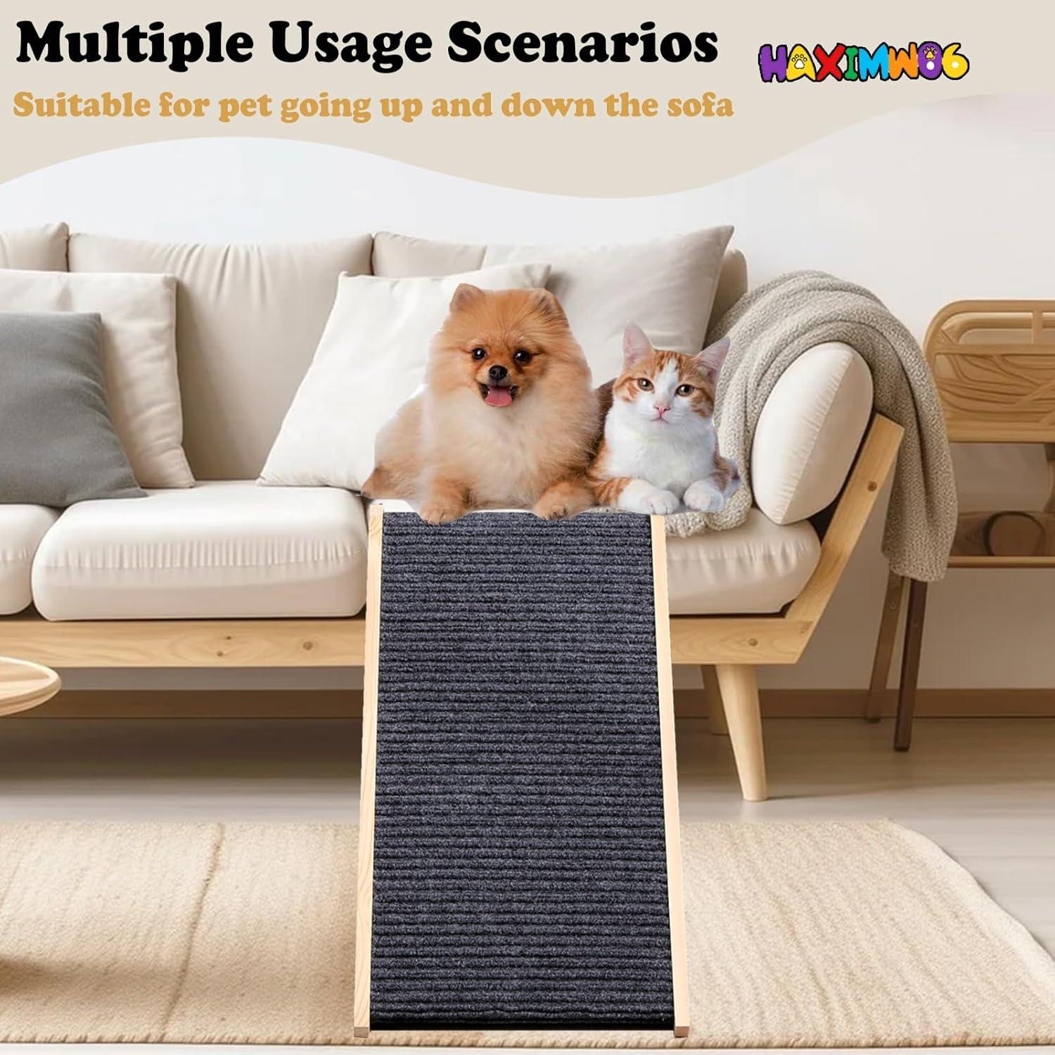 Rampa Plegable para Perros HAXIMWO6 de Madera Ajustable 24.9-46 cm