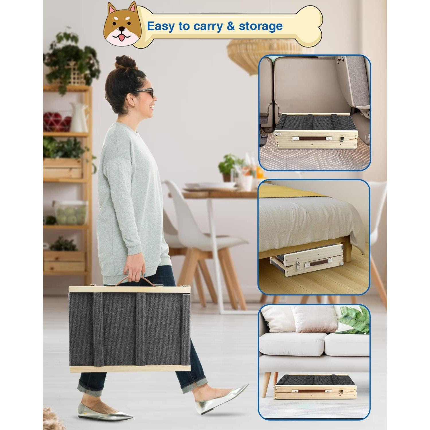 Rampa Ajustable para Perros NELTUEB 82.8 cm Antideslizante