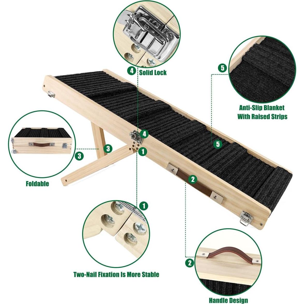 Rampa para Perros Pequeños Okydoky Plegable 81 cm Antideslizante