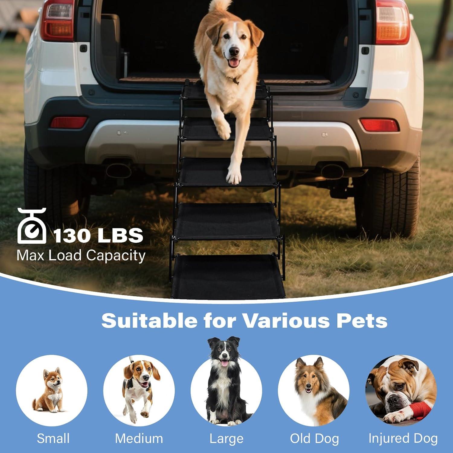 Escalera Plegable para Perros Imseigo 5 Pasos Antideslizante