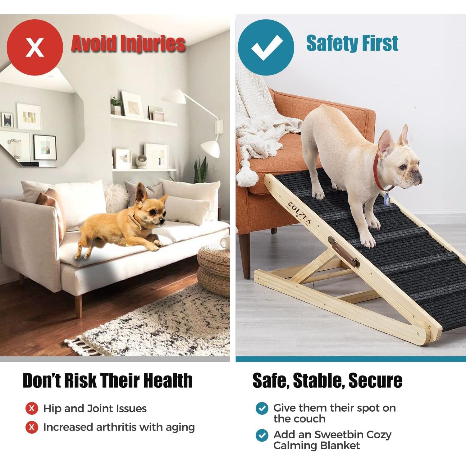 Rampa para Mascotas COLZEA Plegable 105 cm Ajustable 200 kg