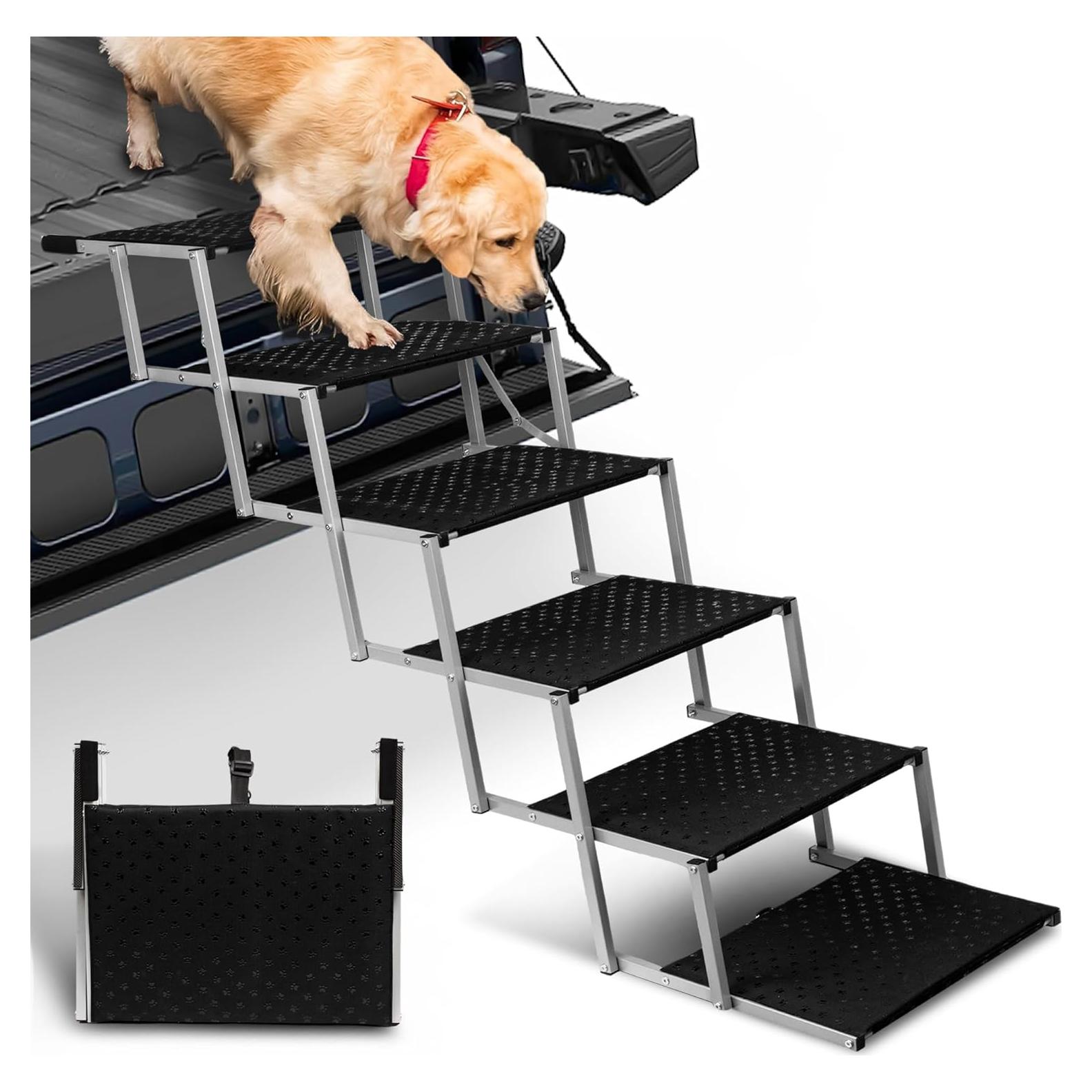 Rampa Plegable para Perros Niubya 6 Escalones Antideslizante