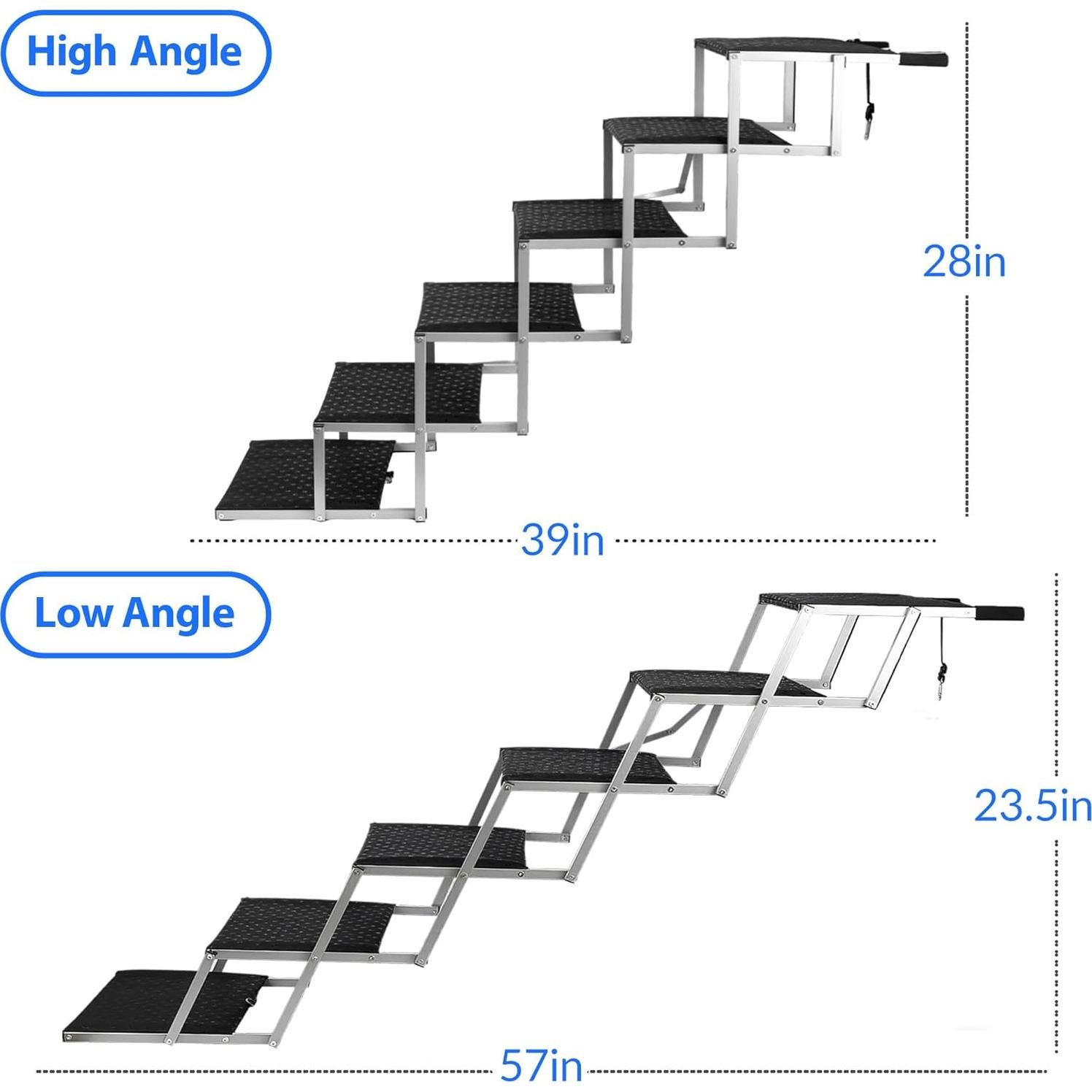 Rampa Plegable para Perros Niubya 6 Escalones Antideslizante