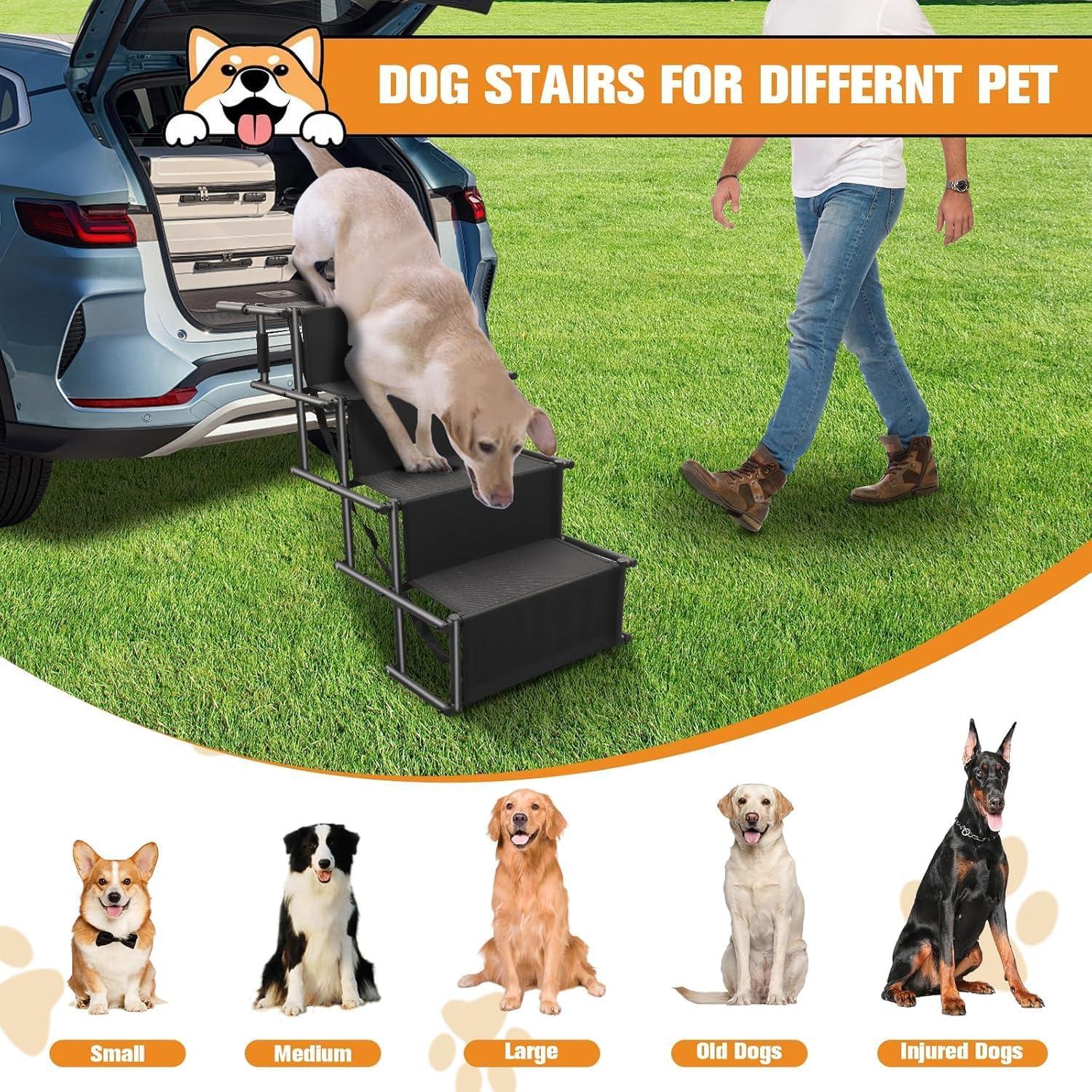 Escalera Plegable para Perros COOLOUS - 4 Escalones Antideslizantes
