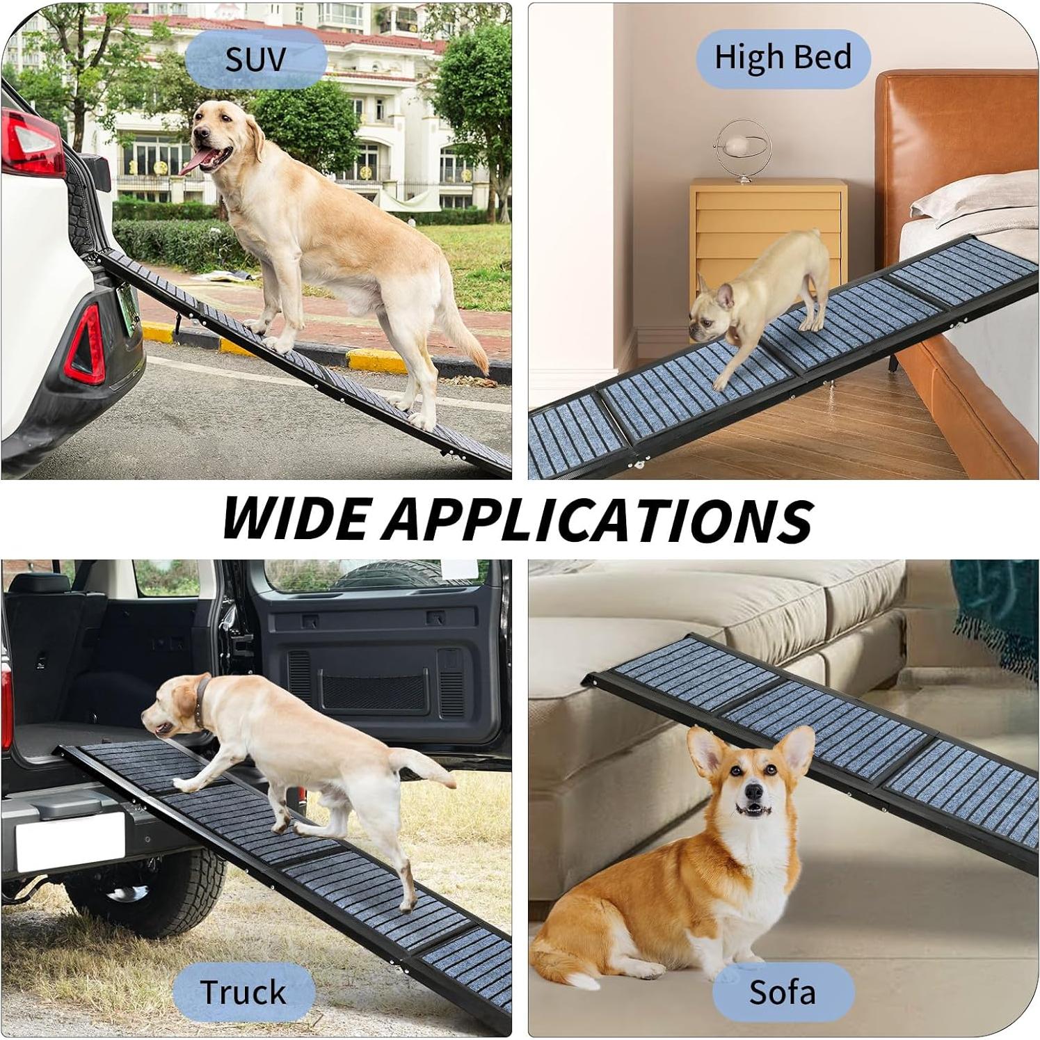 Rampa para perros Dirtreker 63"x17" antideslizante hasta 113.4 kg