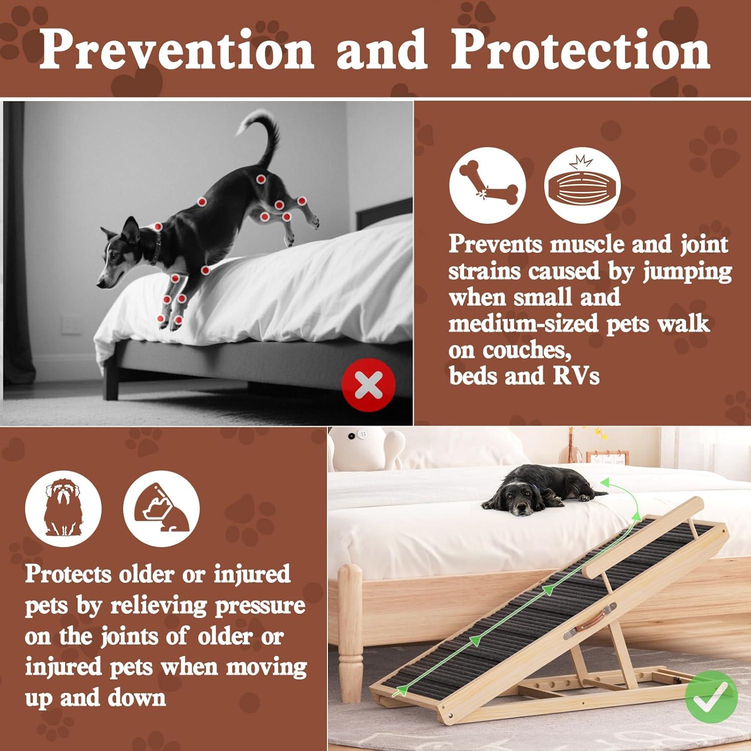 Rampa para Perros Chuiendi 113 cm Ajustable 5 Alturas Antideslizante