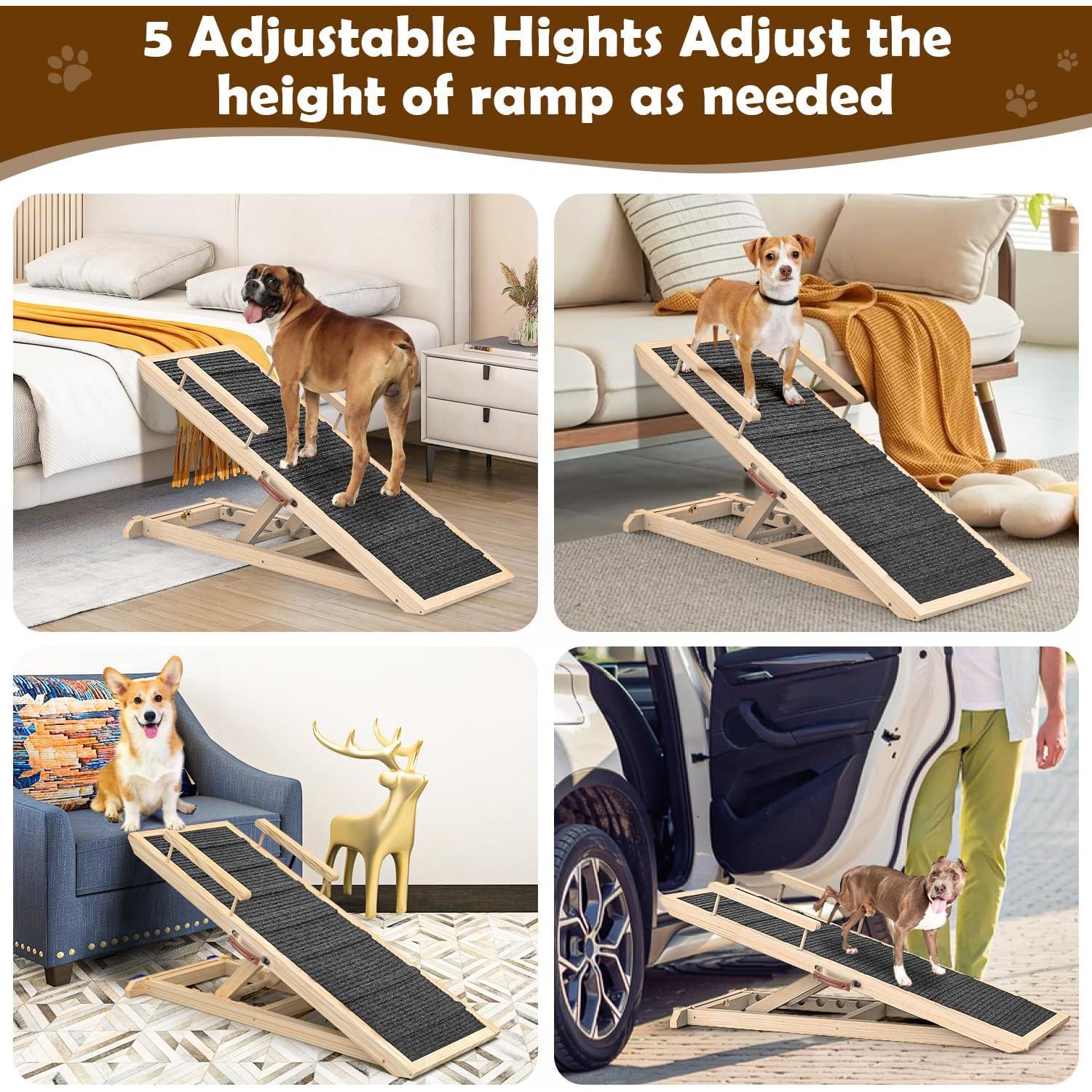 Rampa para Perros de Madera Xi Bei 111.76 cm Antideslizante