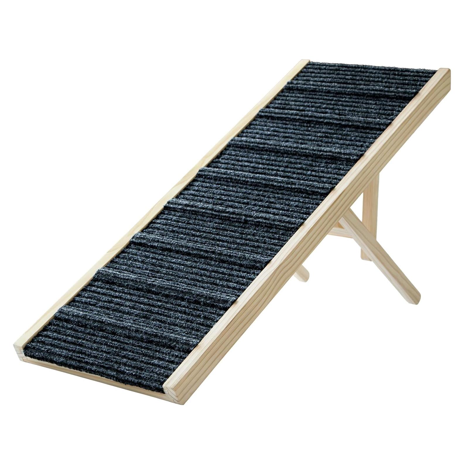 Rampa Plegable para Perros JoyPetCabin 110.49 cm Madera 6 Alturas