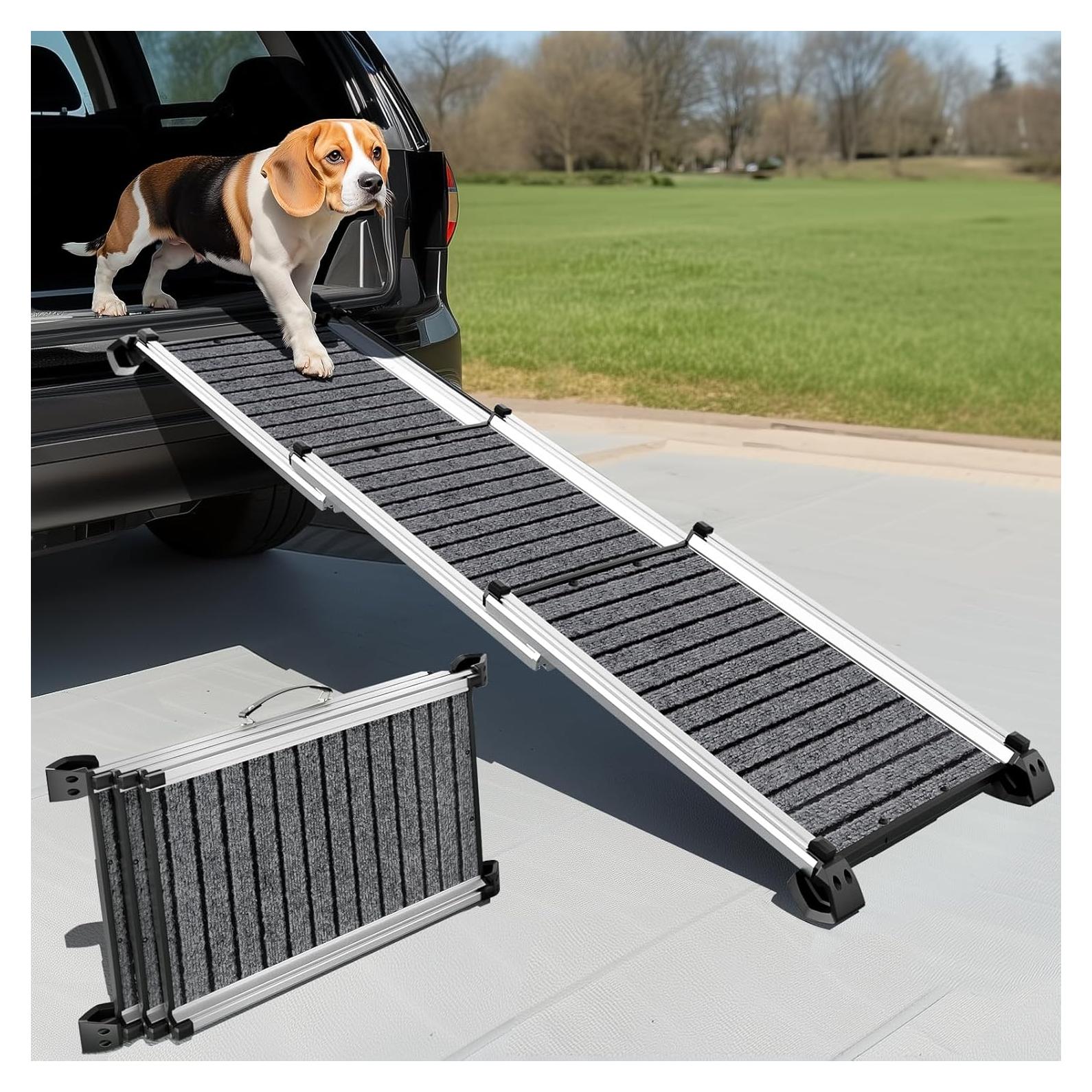 Rampa Telescópica para Perros 160 cm Antideslizante Aluminio