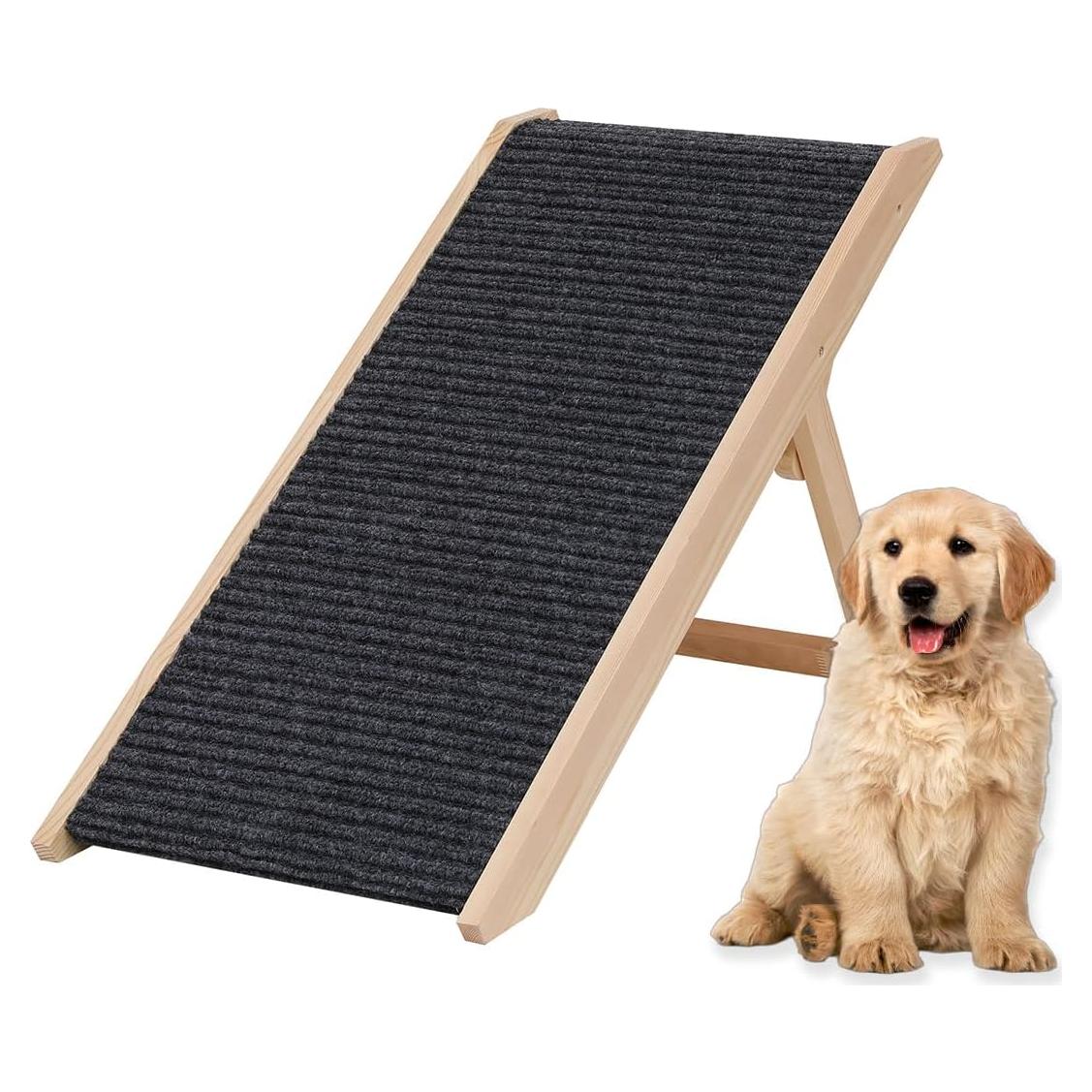 Rampa Ajustable para Perros KYUYAO6 de Madera Antideslizante
