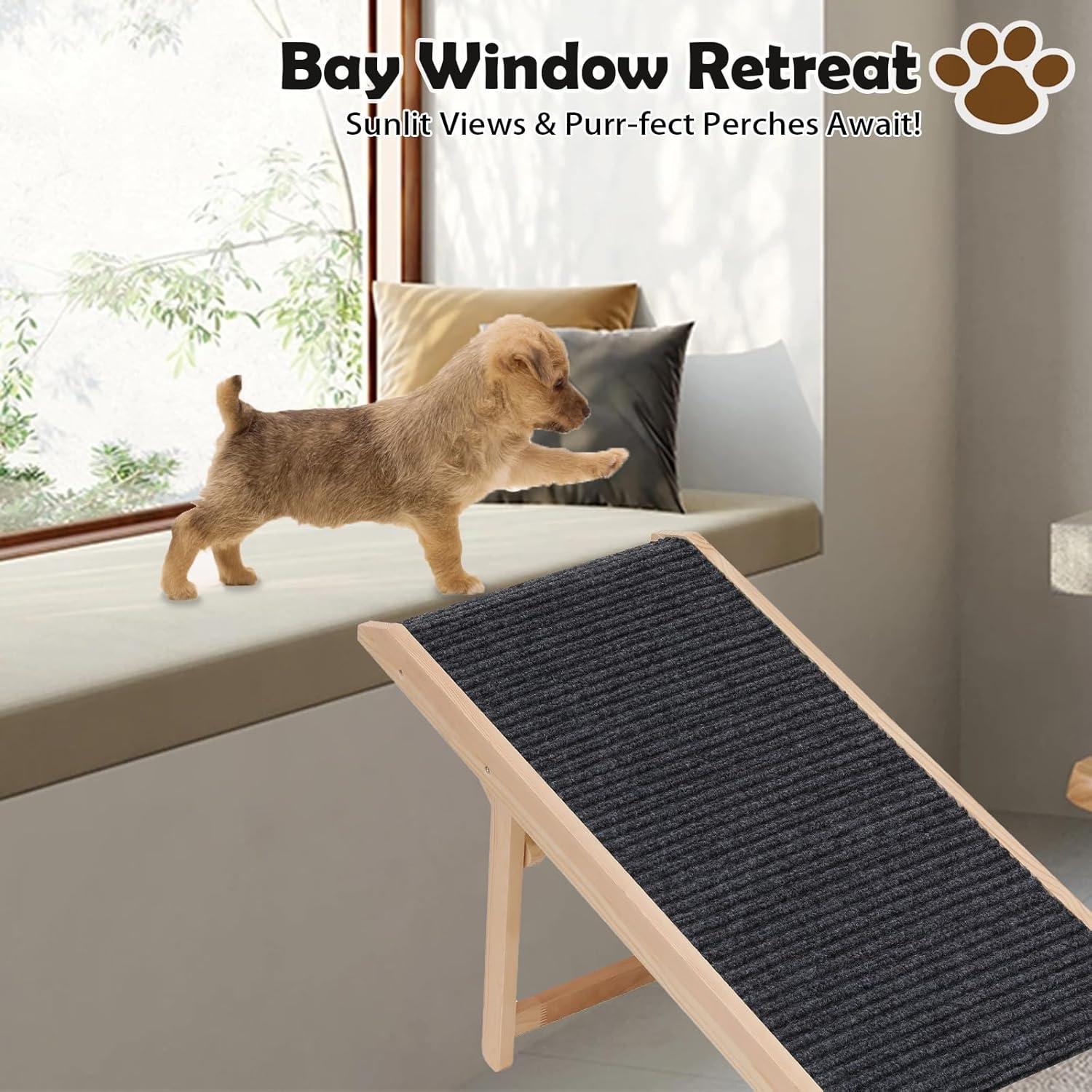 Rampa Ajustable para Perros KYUYAO6 de Madera Antideslizante