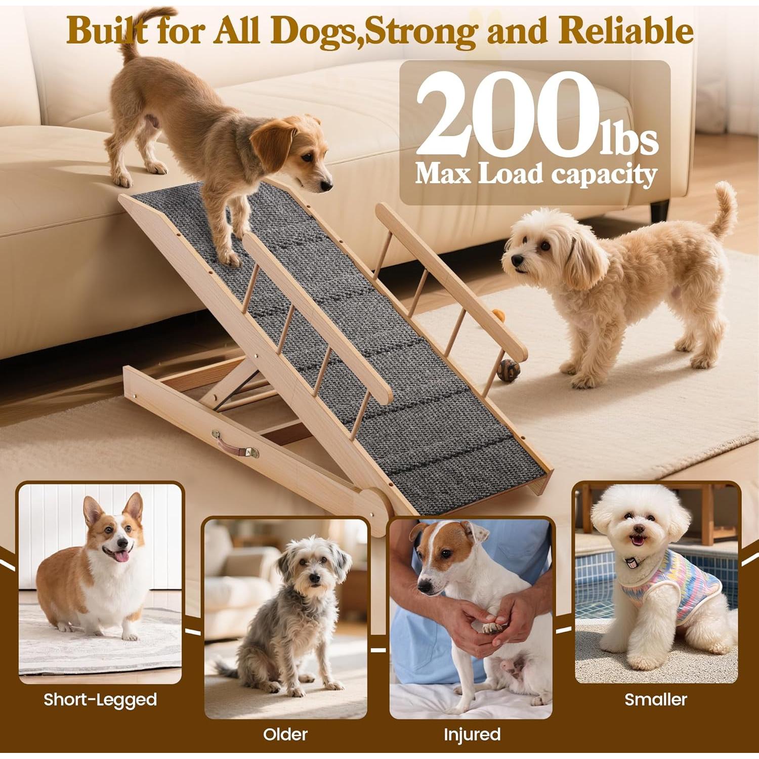 Rampa para Perros Fuzzipet 120 cm Antideslizante Ajustable