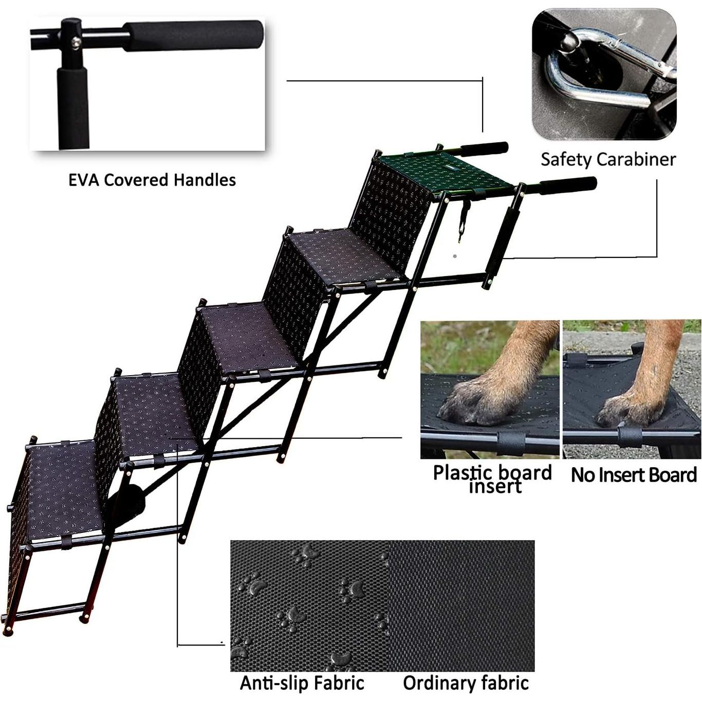 Escalera Plegable para Perros SHYVIA 5 Escalones Antideslizante