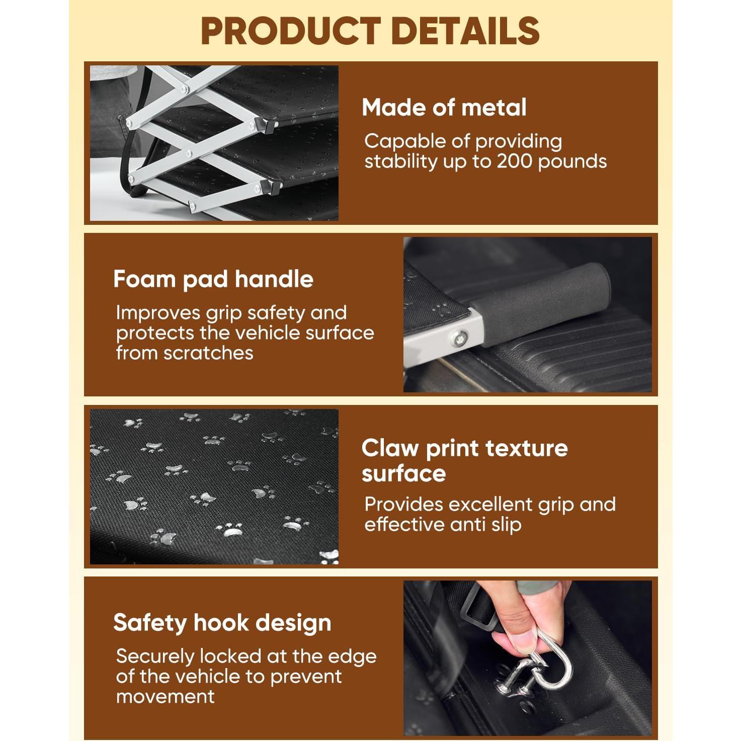 Rampa Plegable para Perros Saker 90kg Antideslizante