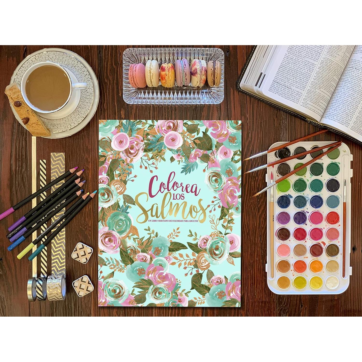 Colorea los Salmos: Un libro cristiano de colorear para adultos (Spanish Edition)