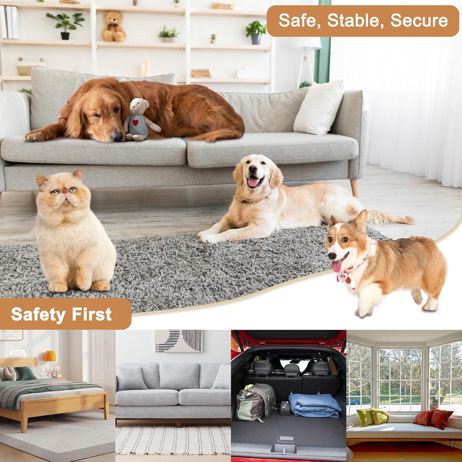 Rampa Plegable para Perros Rockever, Madera Antideslizante, 3 Niveles