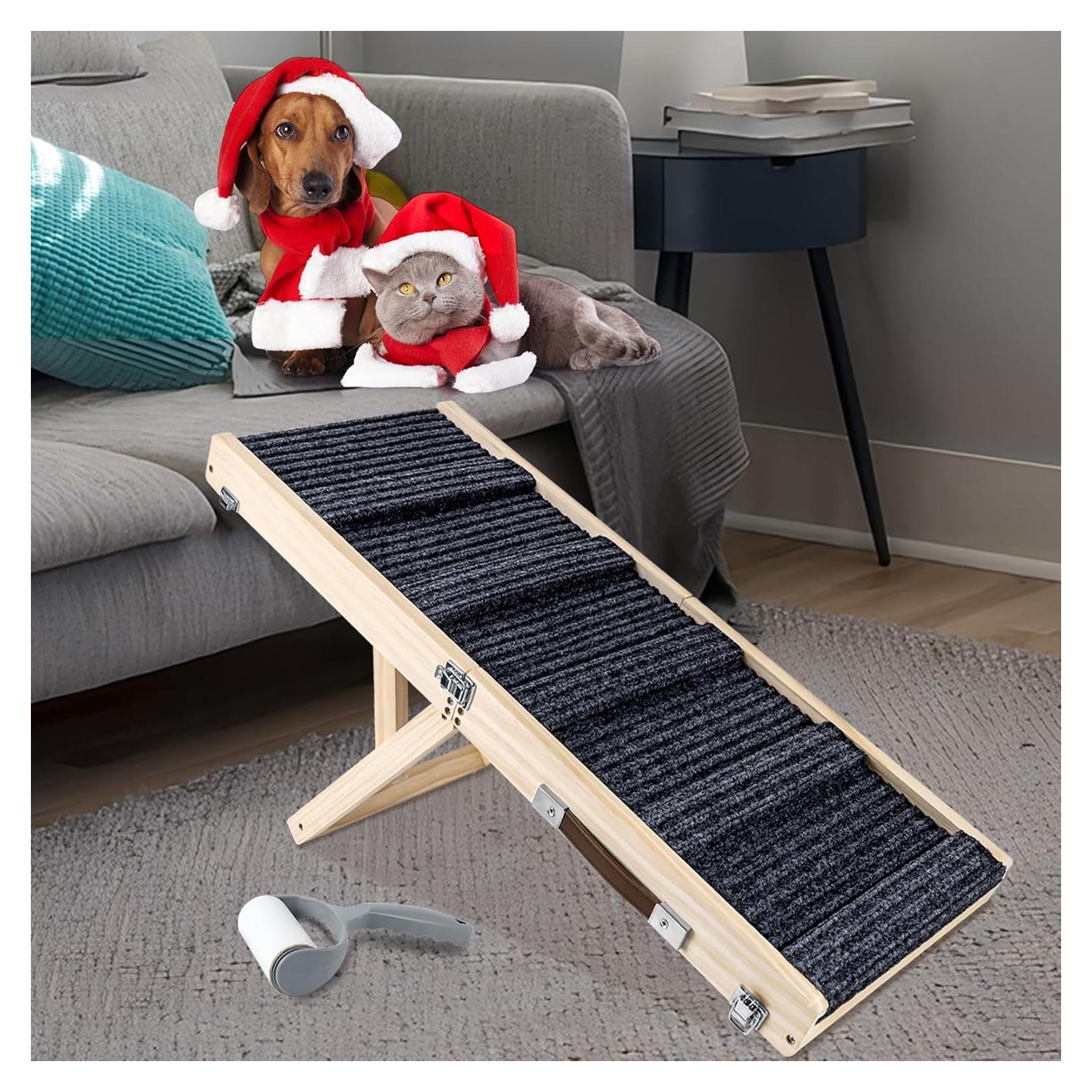 Rampa Plegable para Mascotas Umtiti 4 Niveles Ajustables 23-44cm