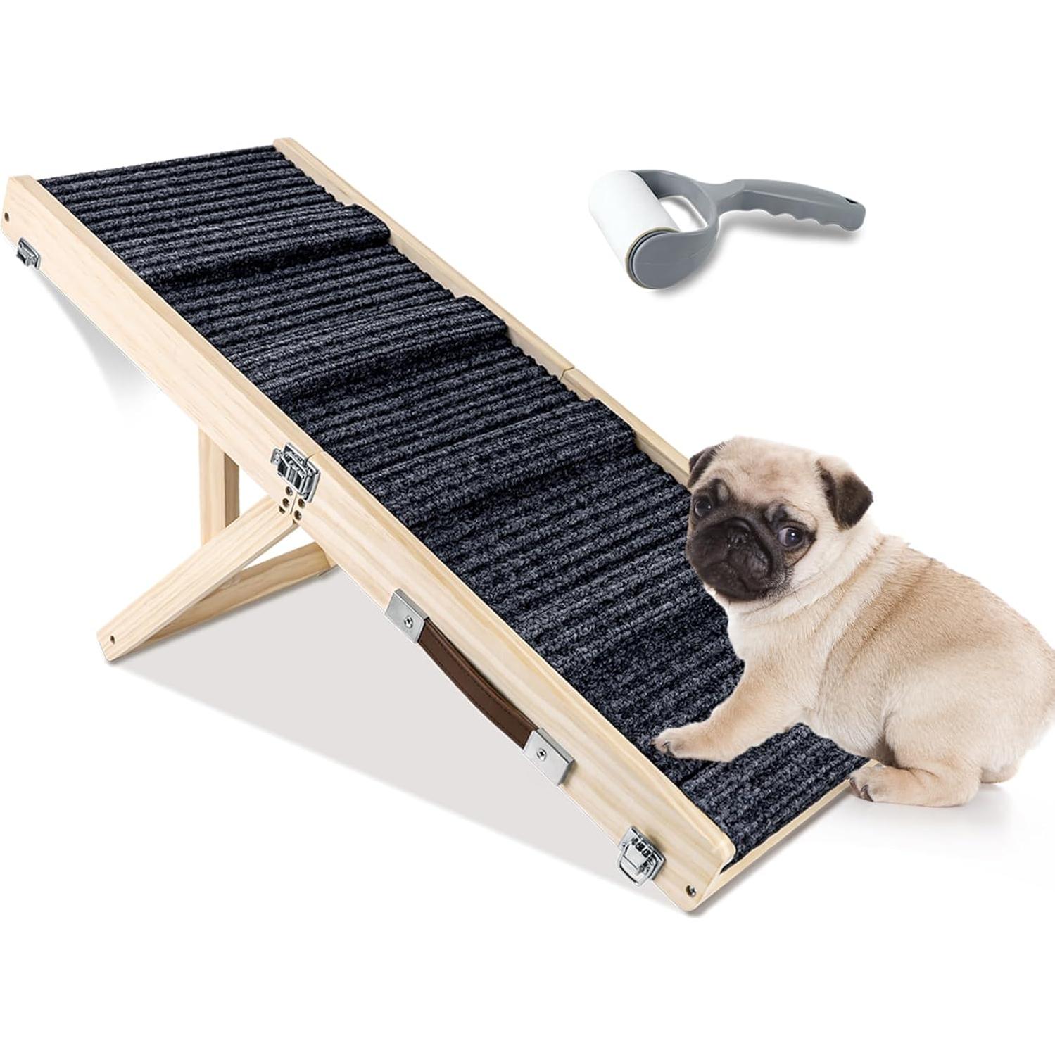 Rampa Plegable para Mascotas Umtiti 4 Niveles Ajustables 23-44cm