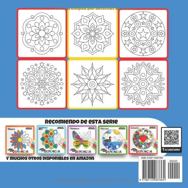Libro de Colorear para Adultos con Demencia:Mandala No.1: Una serie de sencillos libros para colorear para principiantes, personas mayores (ayuda para ... trastornos motores, etc.). (Spanish Edition)