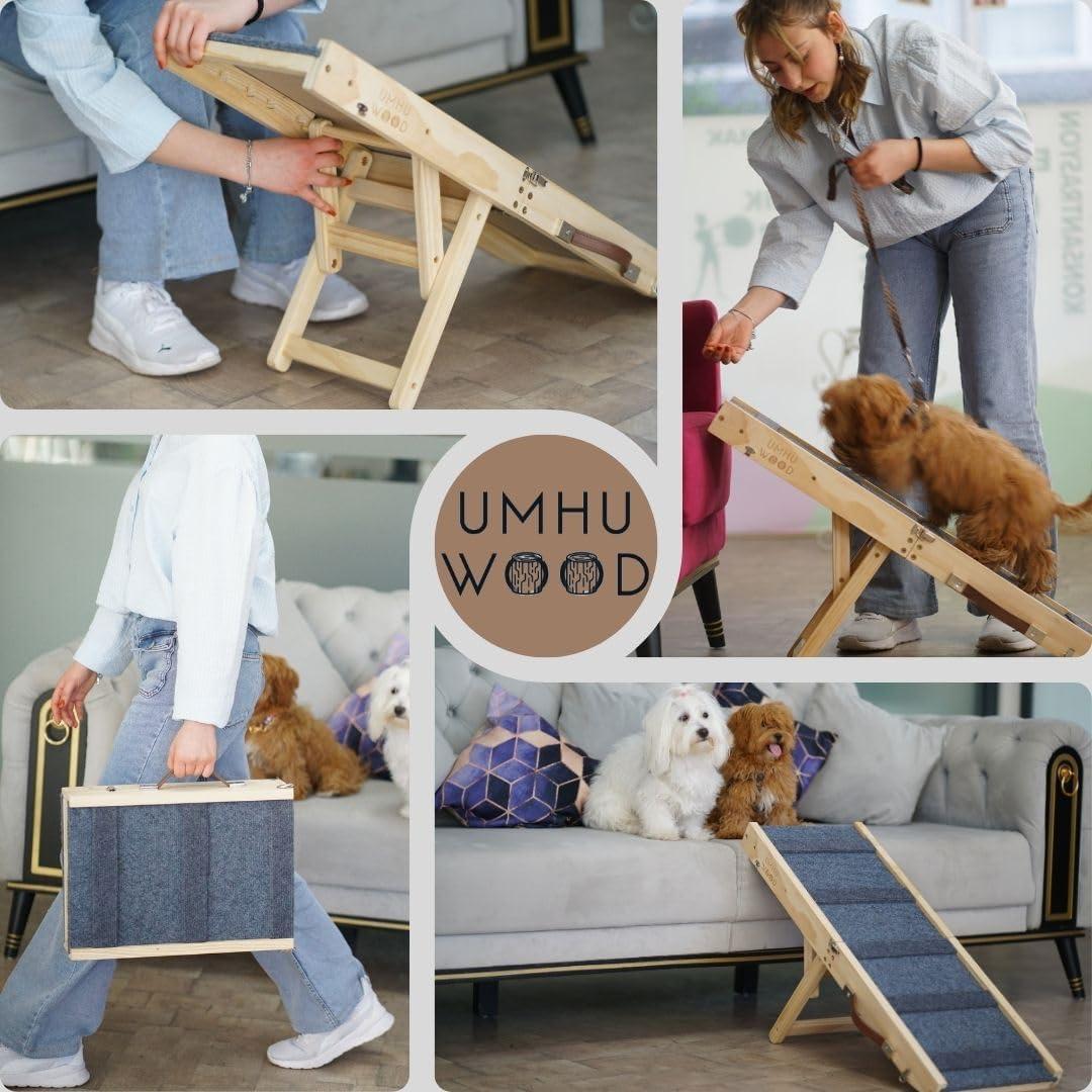 Rampa para Perros UMHUWOOD Plegable Antideslizante 49.5 cm
