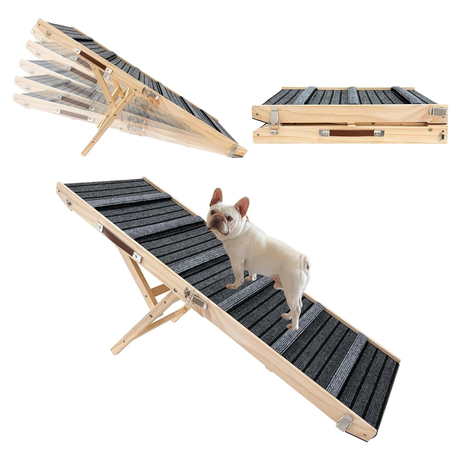 Rampa para Perros Madera Plegable Antideslizante 120 cm
