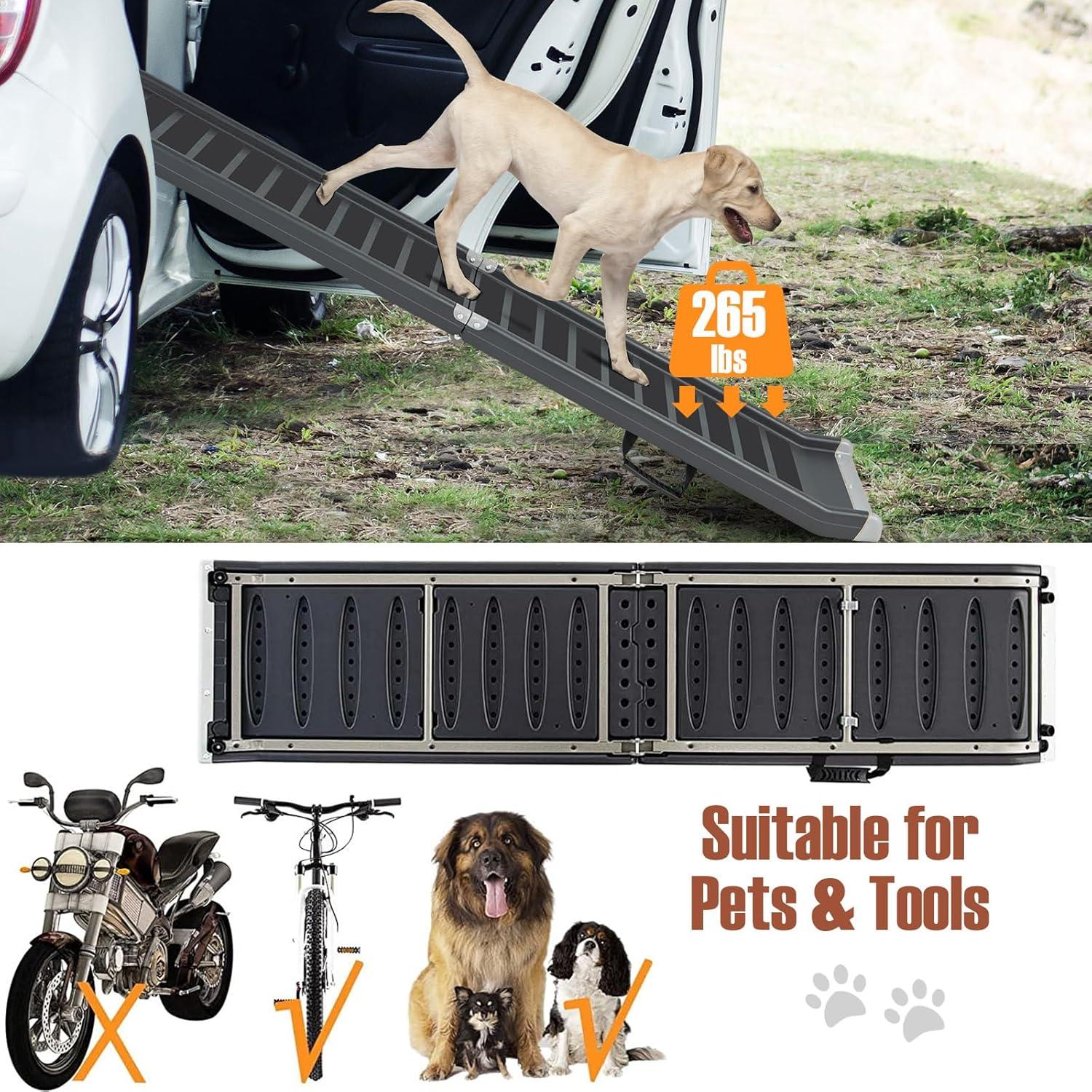 Rampa Plegable para Perros Goplus 160 cm Antideslizante 120 kg