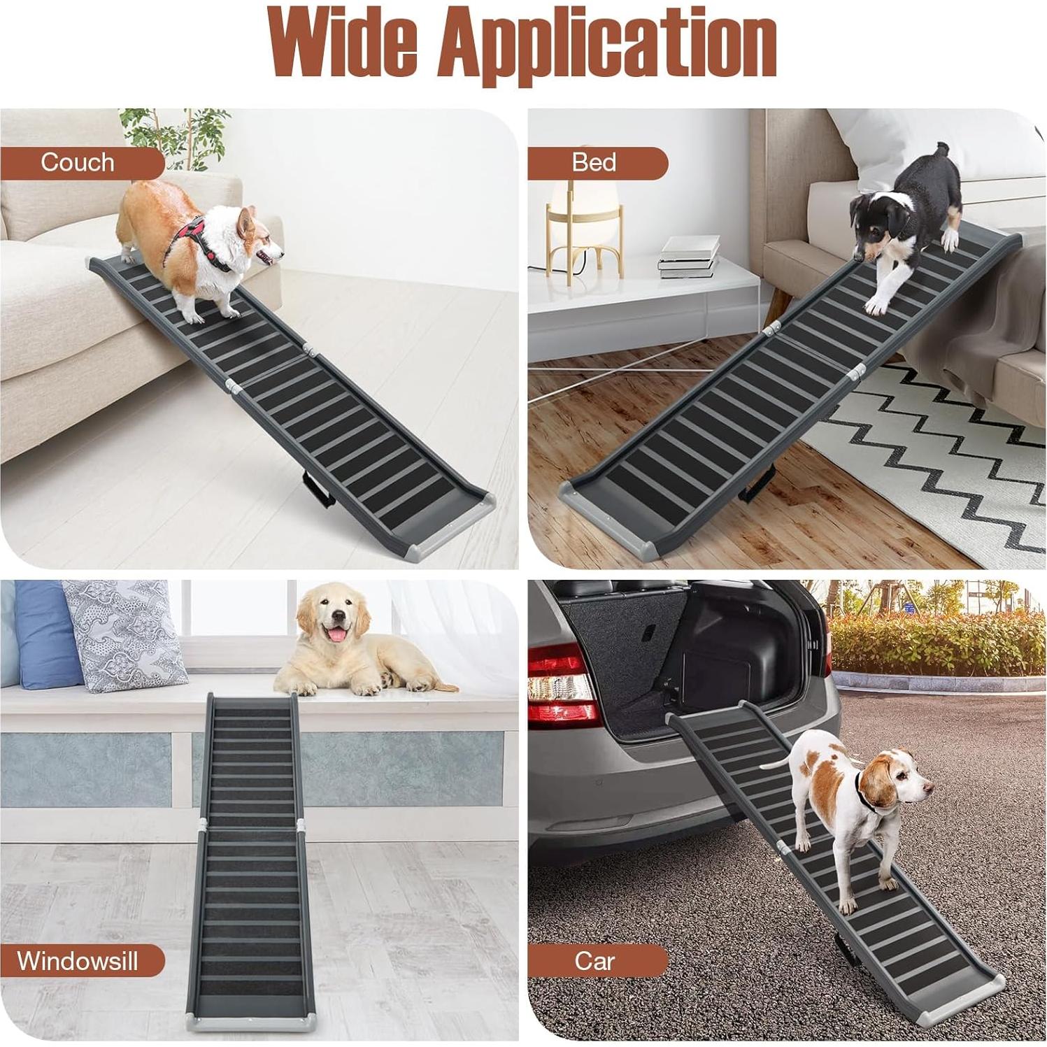 Rampa Plegable para Perros Goplus 160 cm Antideslizante 120 kg