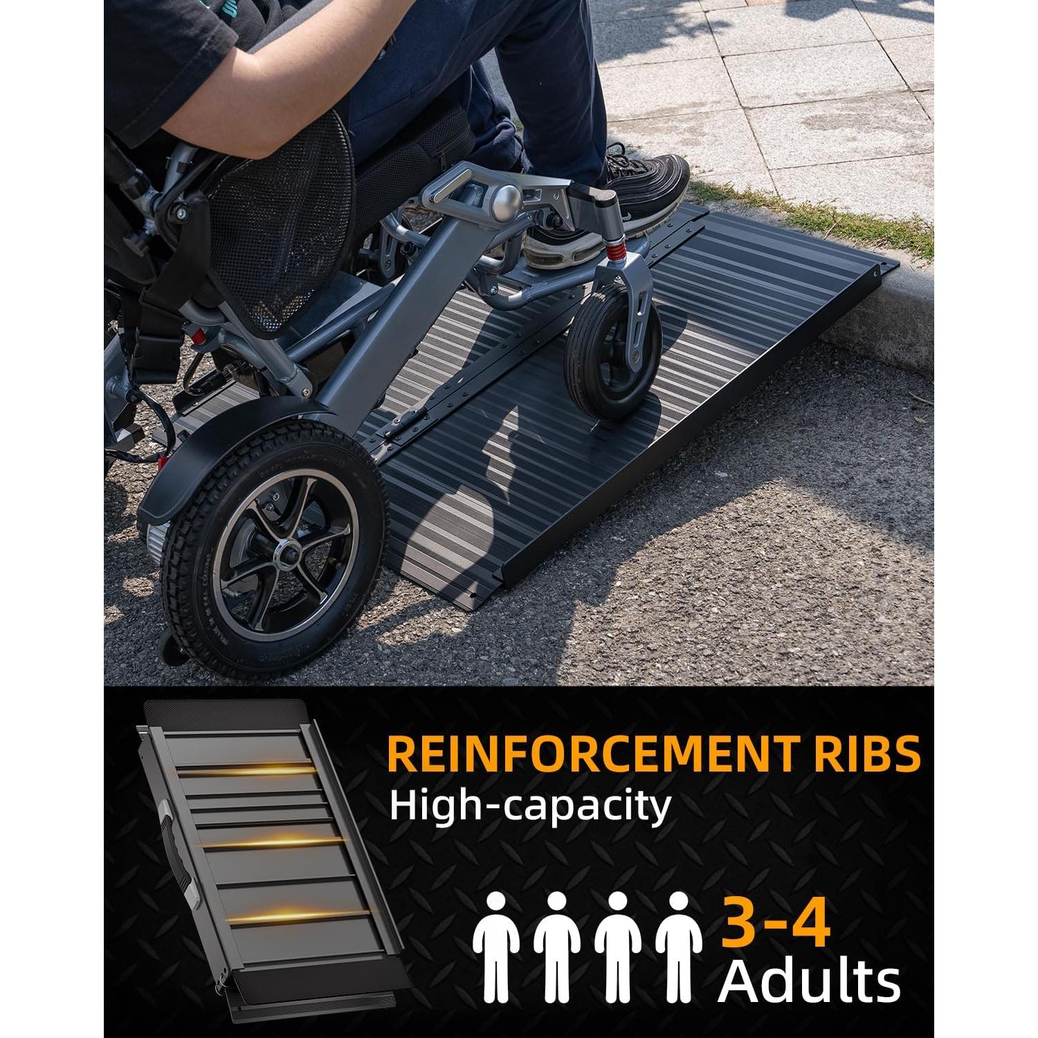 Rampa de Silla de Ruedas Plegable VNN 0.91m Antideslizante