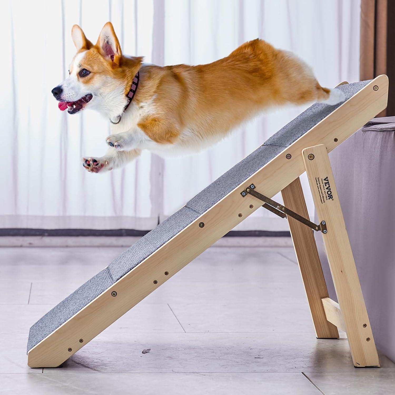 Escalera Plegable para Mascotas VEVOR 4 Pasos hasta 68 kg