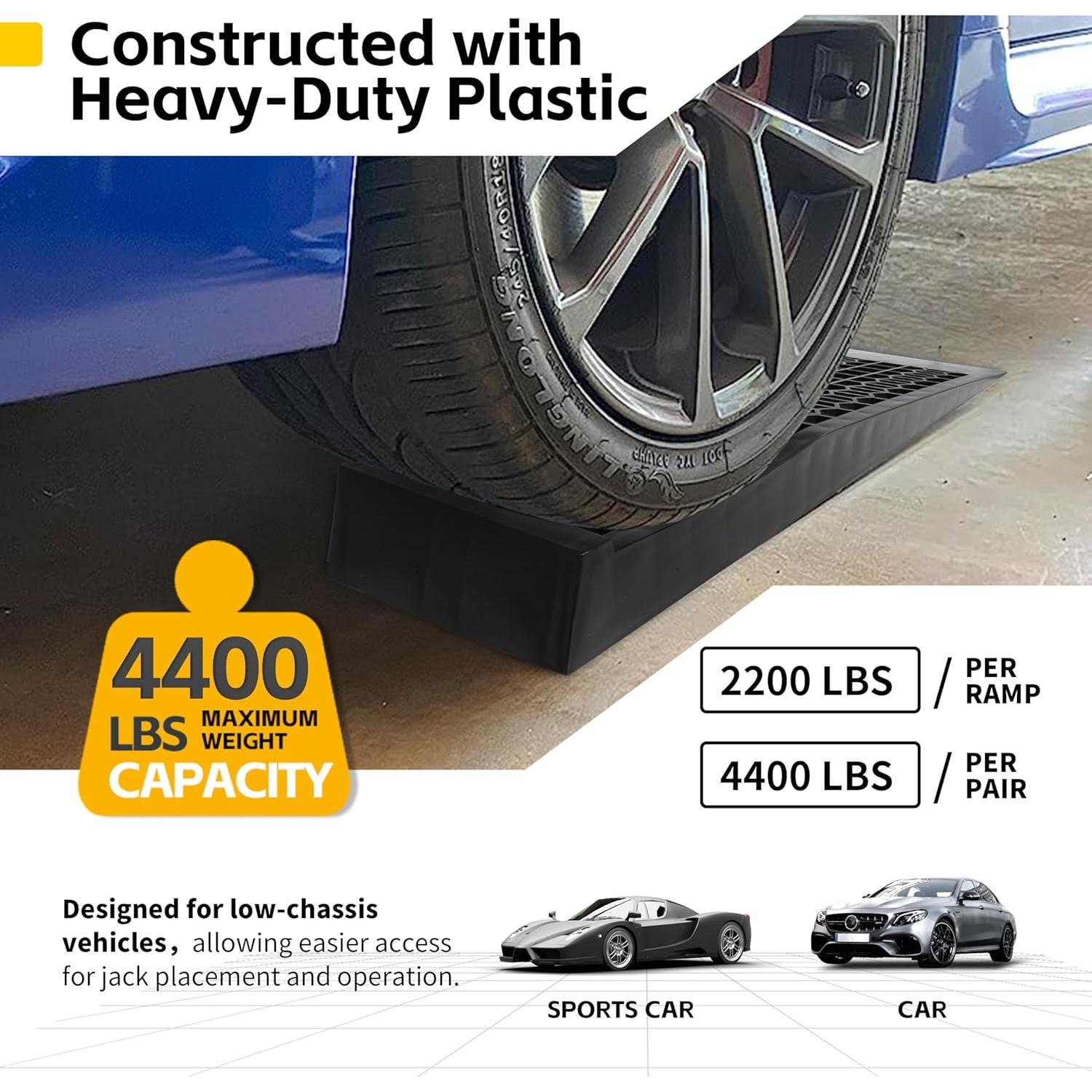 Rampas de Coche MaxxHaul 50516 1,996 kg 2 Unidades Negro