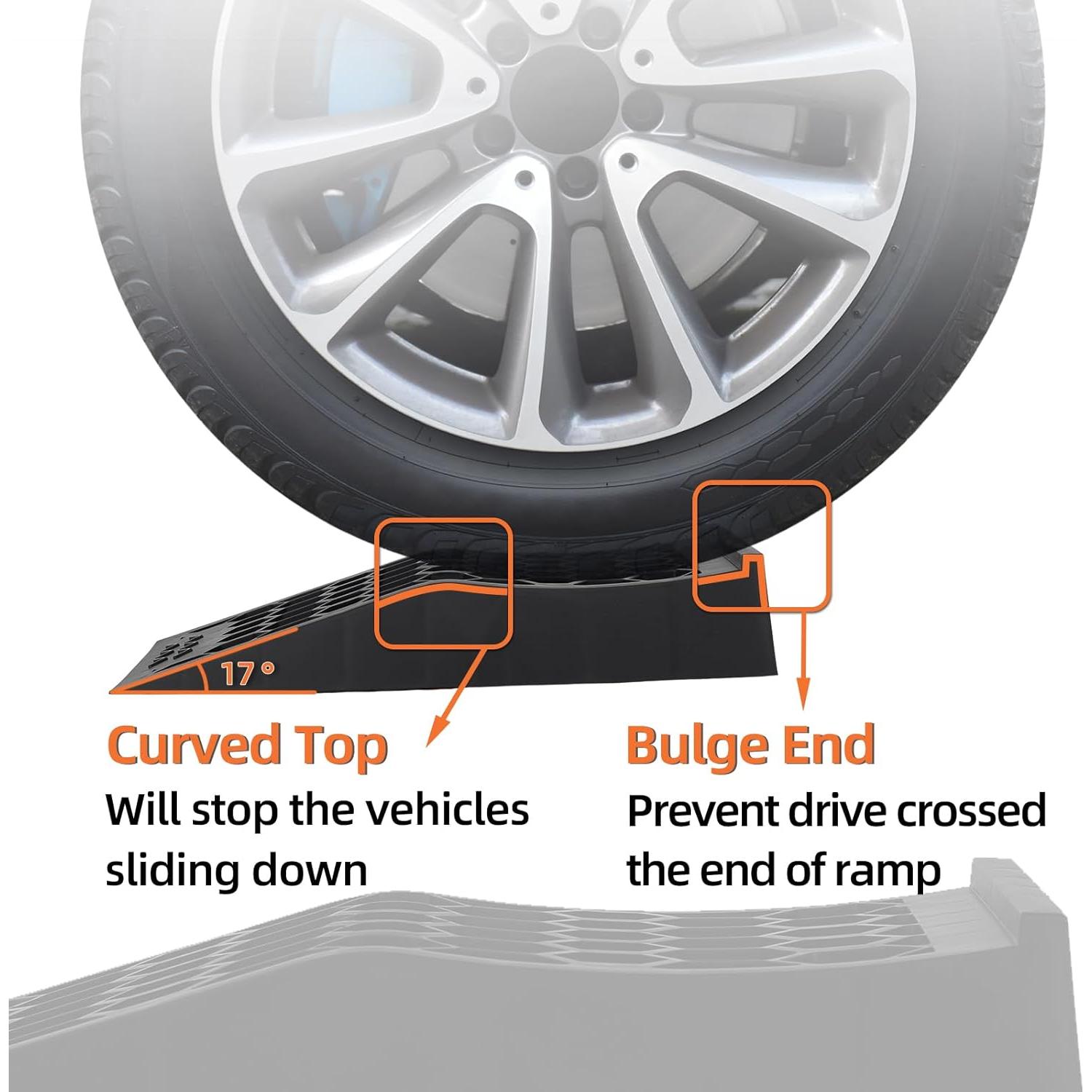 Rampas de Servicio para Coche OULEME 2 Pcs 6 Toneladas